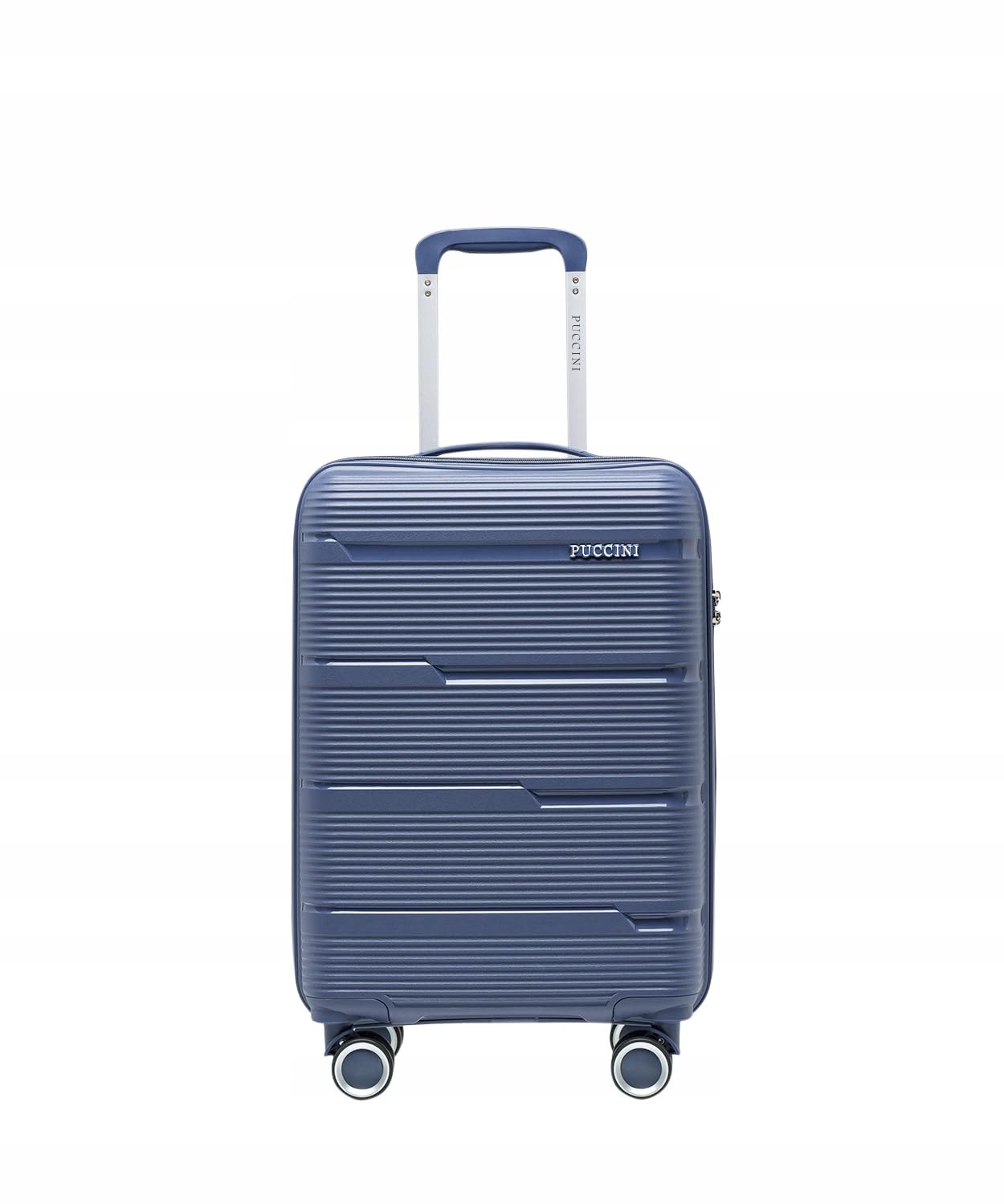 PUCCINI Walizka Kabinowa, Twarda, Granatowa, Polipropylen, 36L, 4 Kółka Obrotowe 360°, 56x36x22 cm, 2.6 kg