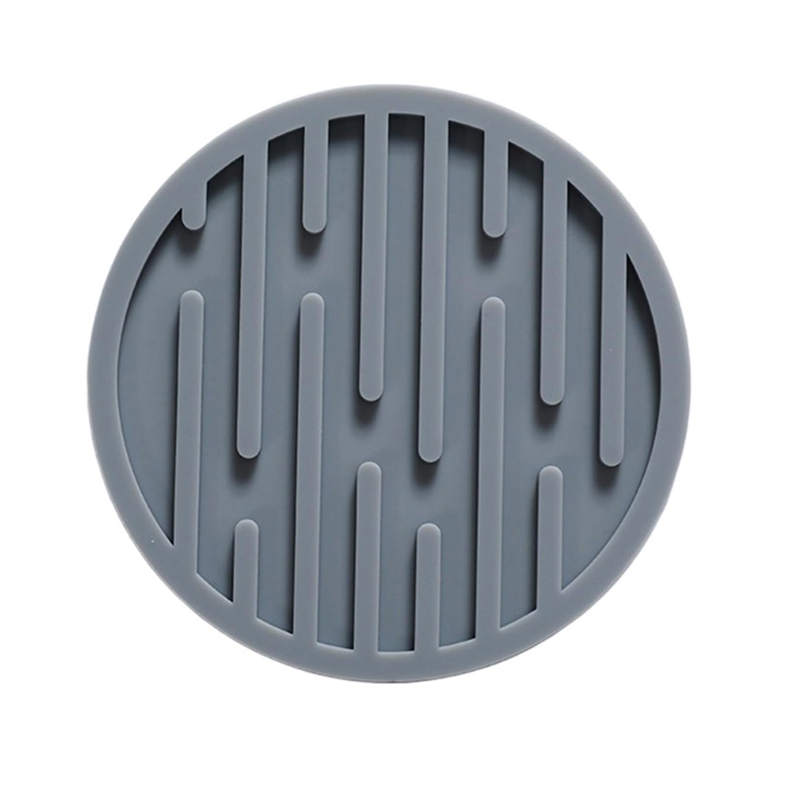 1pc 3.9 Inch Silicone Coaster Round Heat Resistant Rubber Tea Cup Mat Drink Coffee Mug Glass Beverage Holder Pad Tabletop Protection(B)