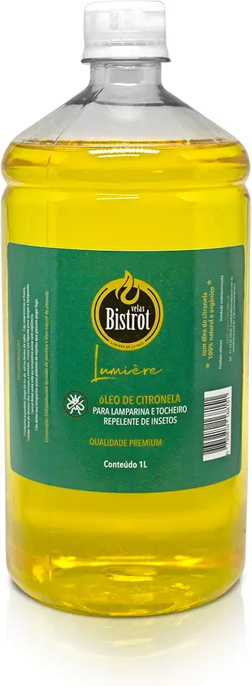Fluido Para Tocheiros E Lamparinas 1 Litro Aroma Citronela