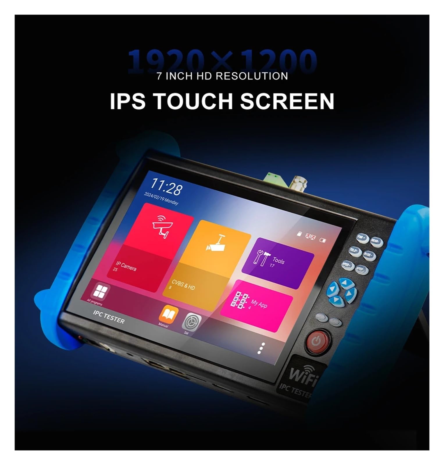 Tester CCTV IPC con touch screen 8MP AHD CVI TVI Ingresso e uscita HDMI Tester for cavi di rete for monitor telecamera PTZ Facile da leggere