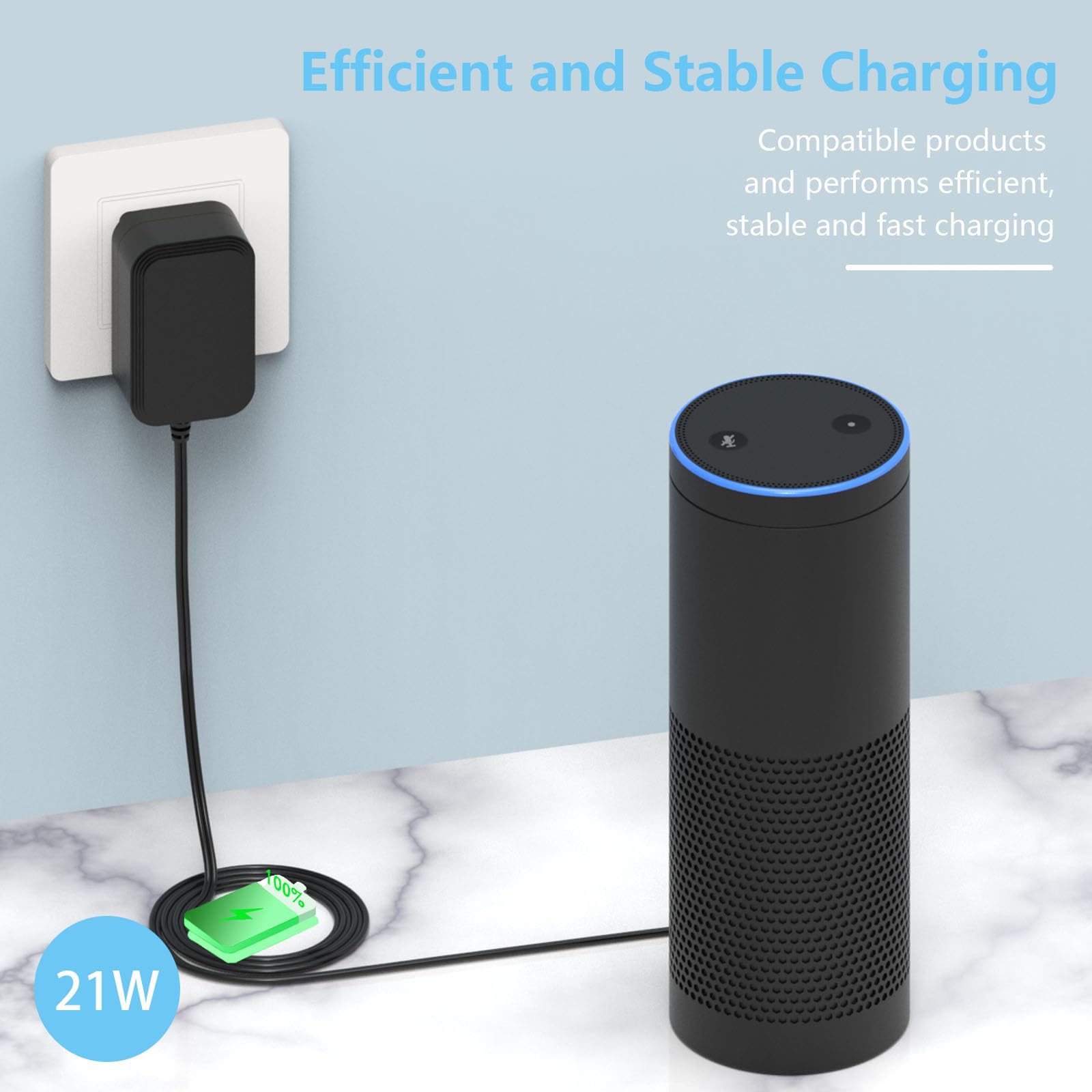 Amazon.com: 21W Charger Power Cord for Echo Alexa 1st & 2nd 