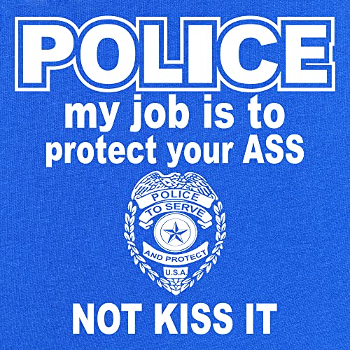 Police My Job Is To Protect Your Ass Tank Top Cop Officer Men's Sleeveless Navy Blue Large #TOP1