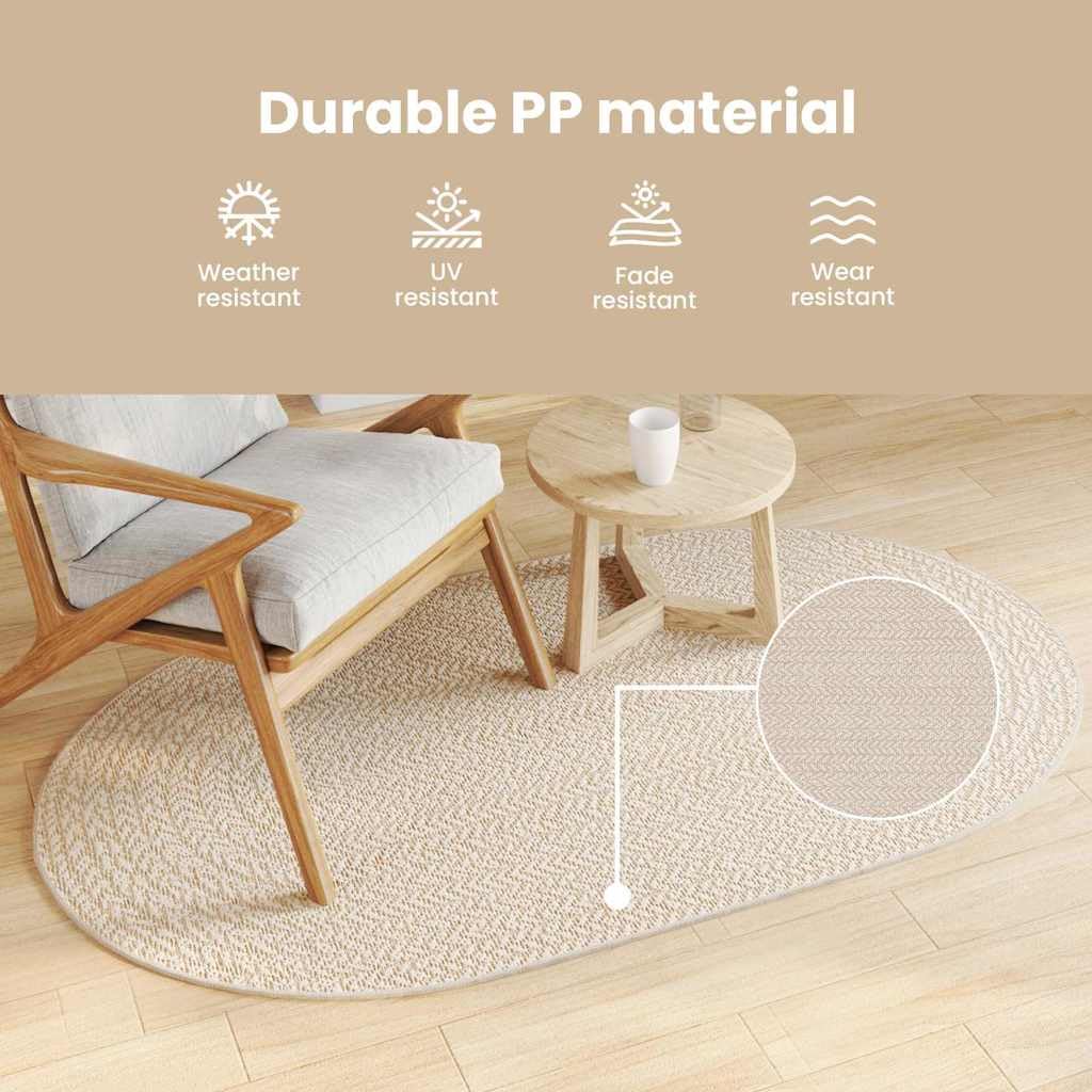 vidaXL Tapis ZIZUR Crème 200 x 140 cm Polypropylène