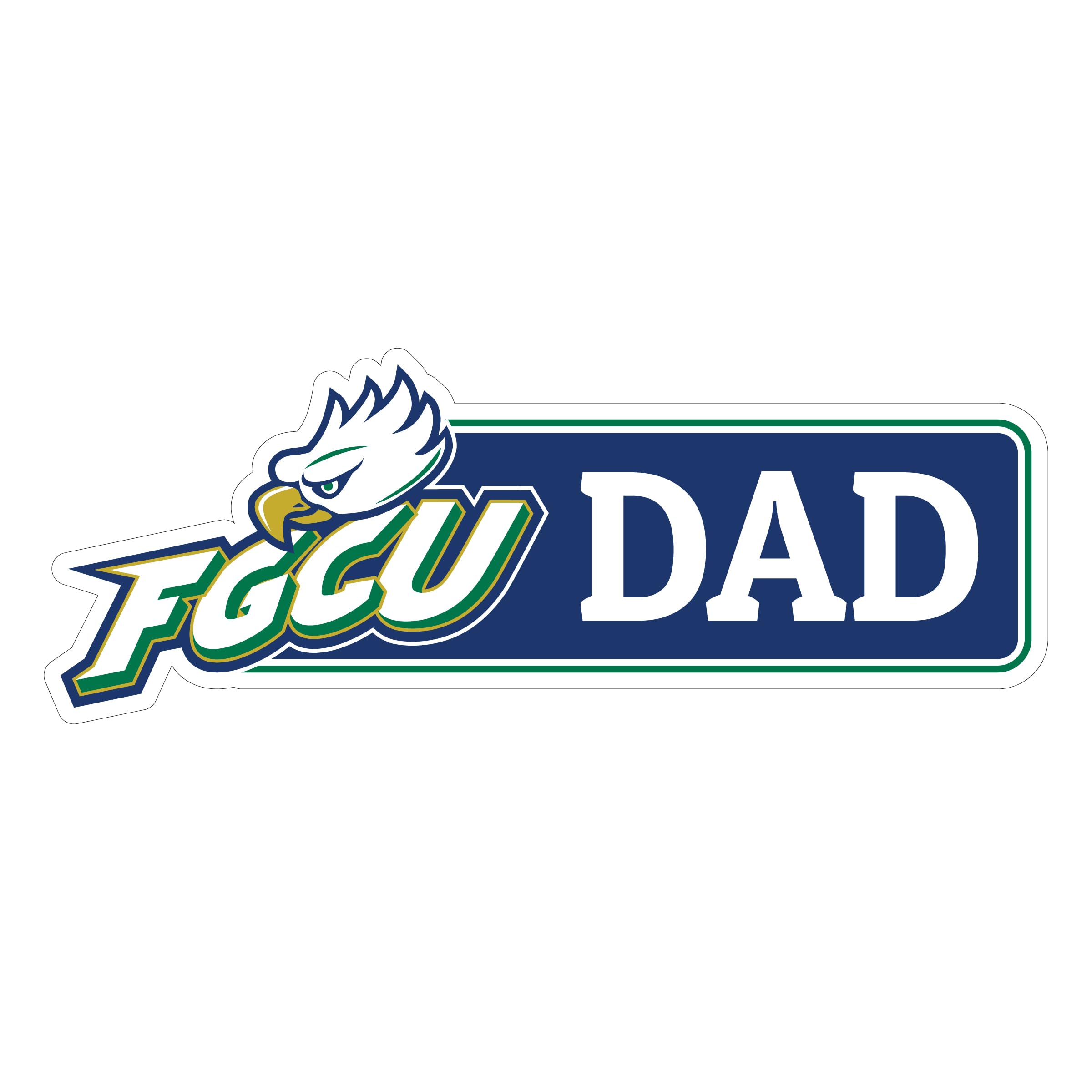 Florida Gulf Coast Eagles Proud Dad Decorative Decal Officially Licensed Collegiate Product 4-Inches Wide