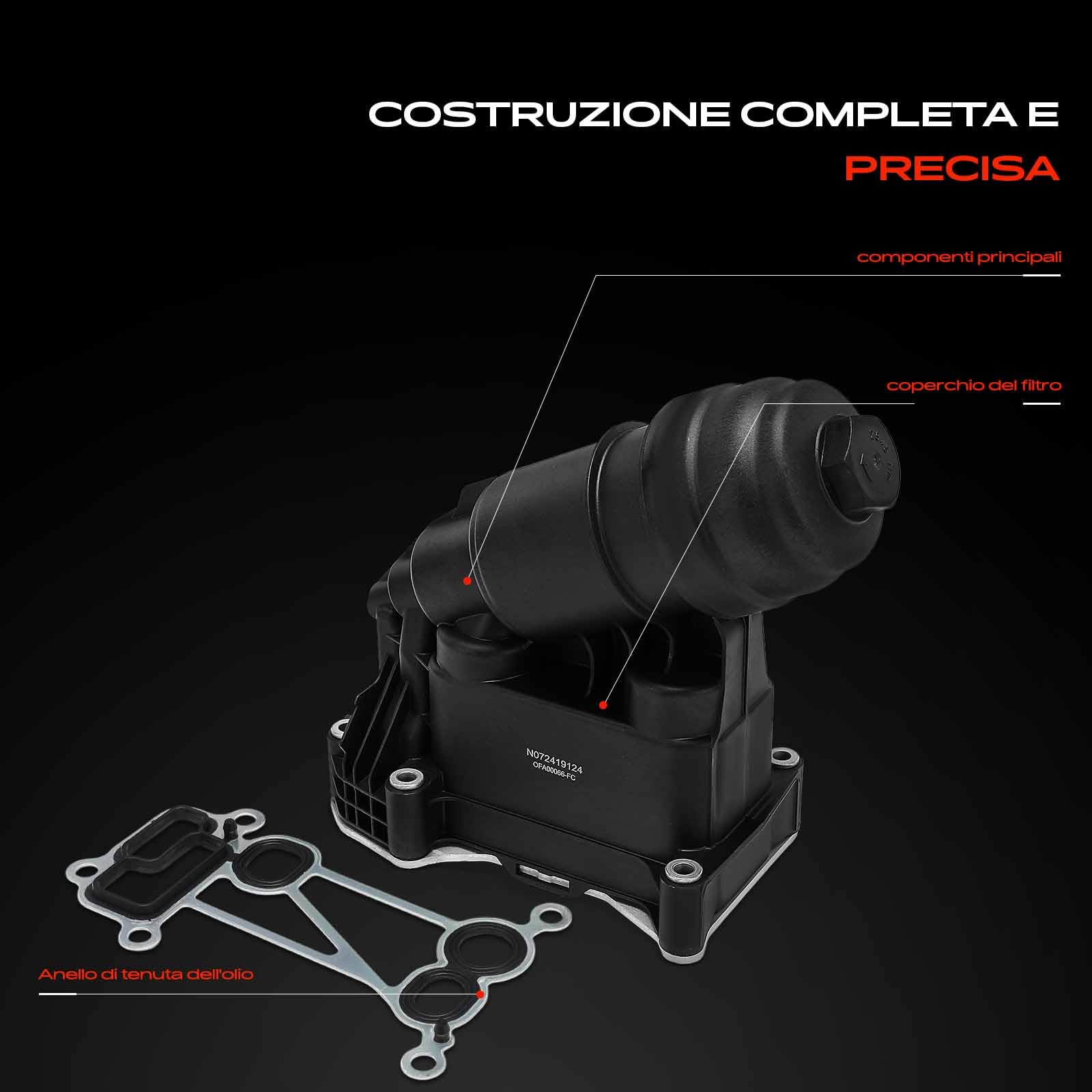 Frankberg Radiatore dell'olio Motore Alloggiamento del filtro dell'olio Diesel Compatibile con Serie 1 F20 F21 Serie 3 E90 F30 F80 2 Coupé F22 F87 Serie 5 F10 X1 E84 Replace# 11427800066