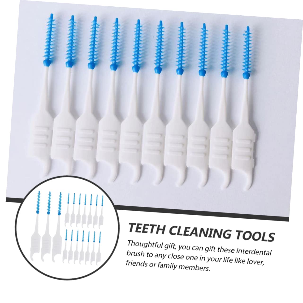 Ipetboom 800piezas Interdental Soft Silicone Cleaners Herramientas De Limpieza Oral Portátiles Para Cuidado Bucal Casa y Viajes