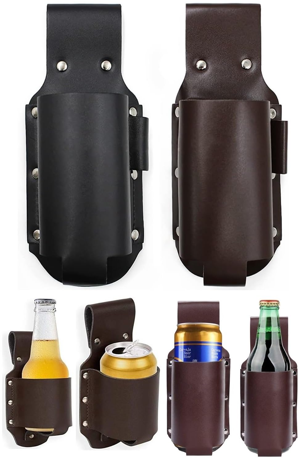 Sac Fourre-tout Pour Bouteille De Vin En Cuir PU – Bleu Clair, Réutilisable, Avec Poignées - 4