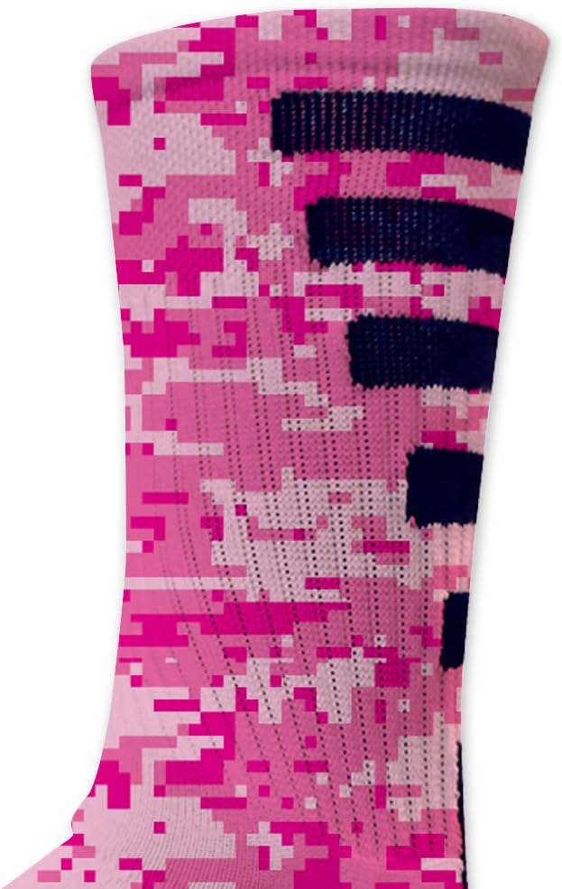 VictoryStore Apparel - Pink Army Camo Performance Crew Socks