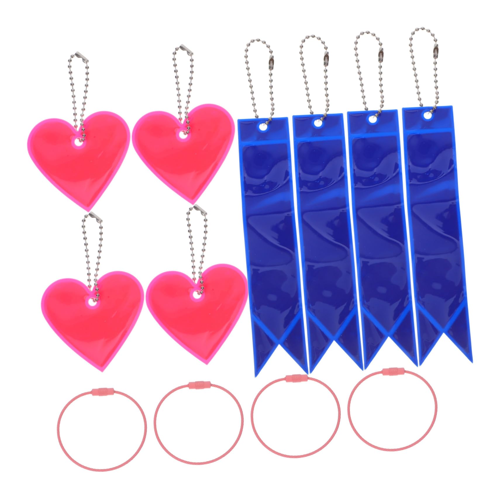 Gogogmee 4pcs Versatile Reflective Gear for Cycling Hiking Camping Enhanced Visibility for Nighttime Adventures Easy to Attach Remove for Bags Backpacks Dog Collars