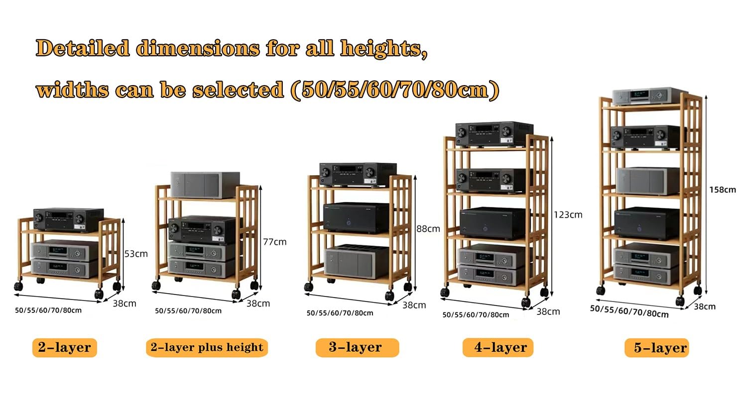Scaffale per lettore DVD, in legno, a torre, per TV, stereo, supporto da parete e mensole angolari galleggianti, per soggiorno e ufficio, supporto girevole mobile.