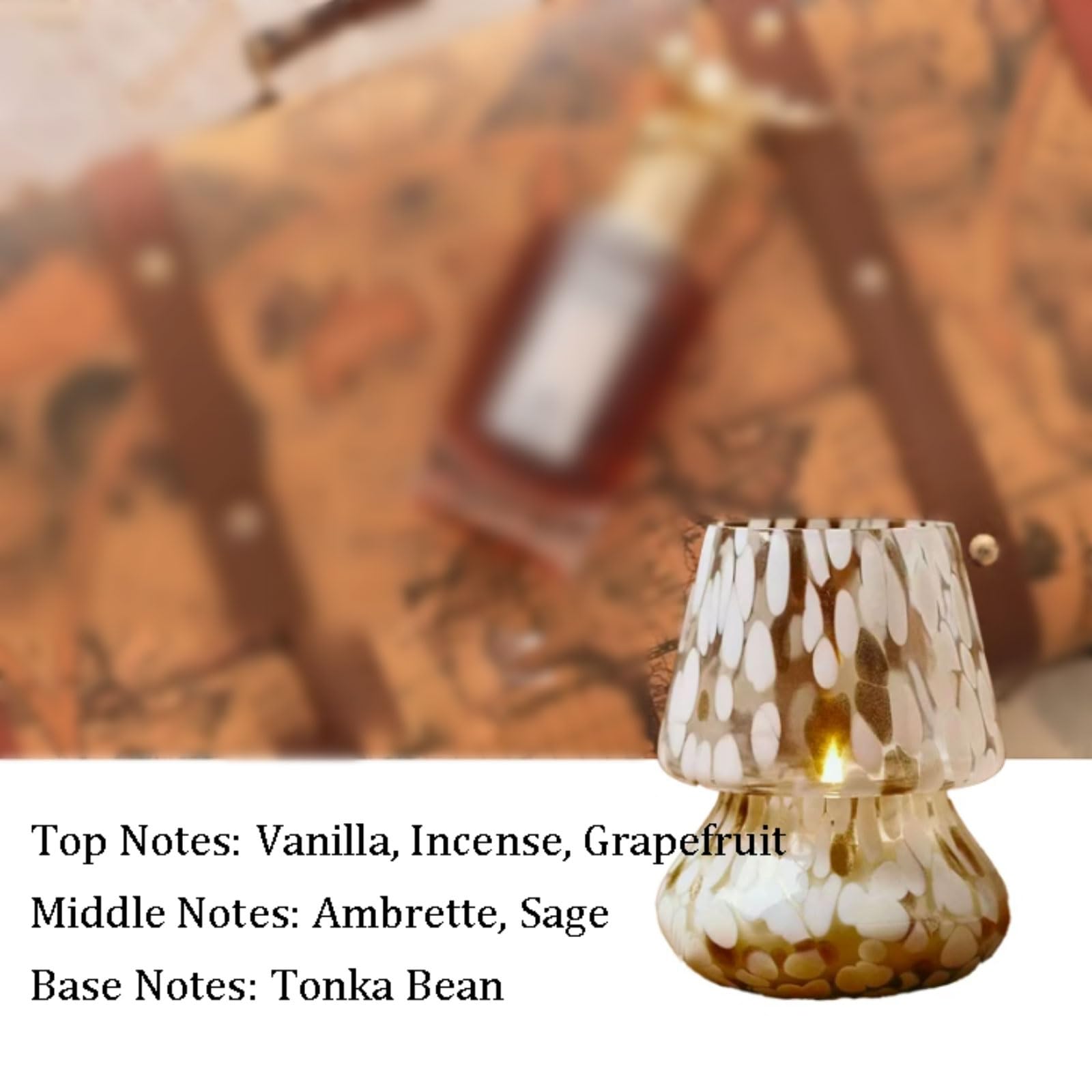 Exquisito Velas de vidrio, vela perfumada reutilizable, vela de aromaterapia moderna, muy perfumada, larga duración, elegante decoración del hogar meloso(Bruin)