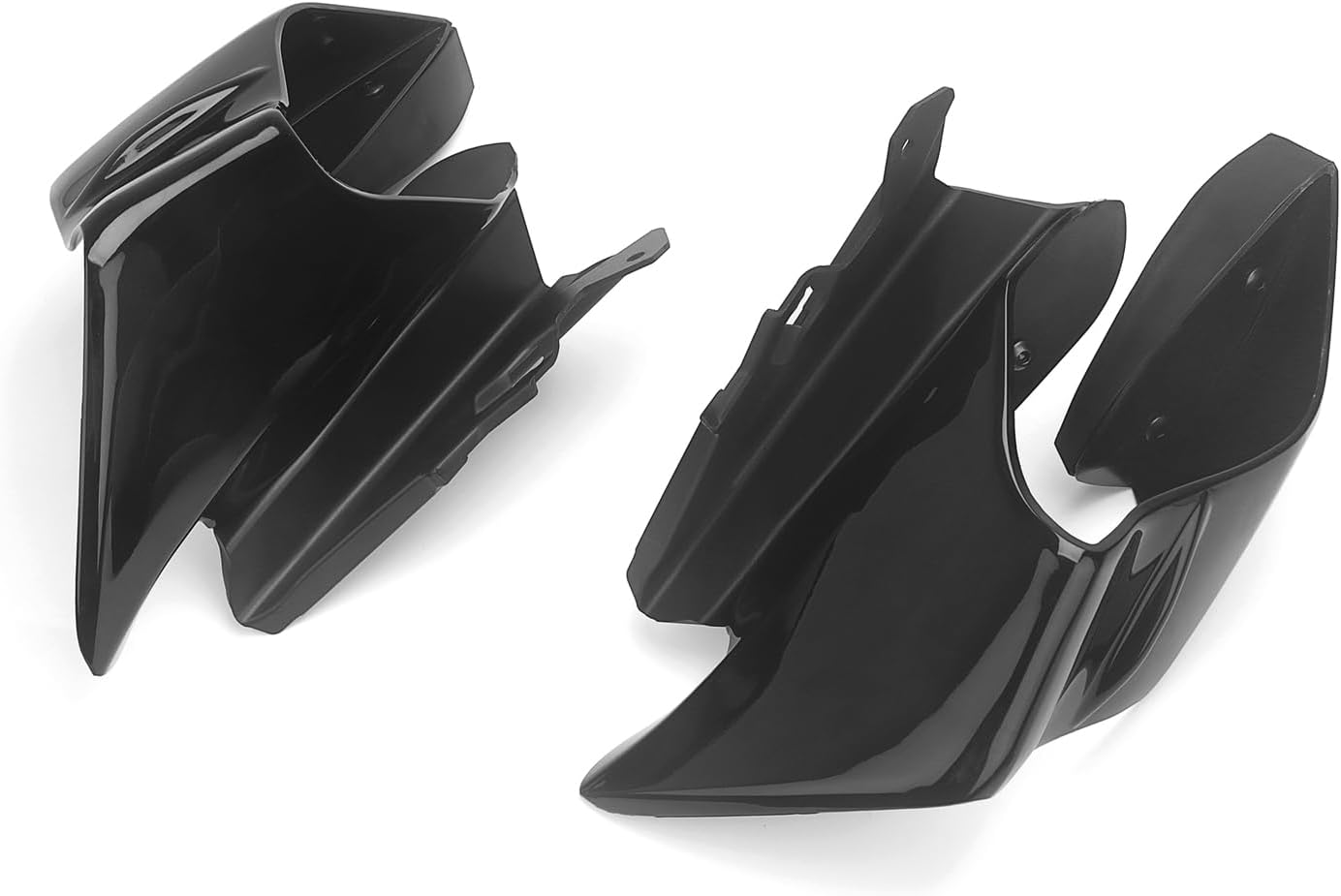 Motorcycle Fairing Winglets Aerodynamic Downforce Air Deflection Spoiler Universal Fits for CF Moto 450SS Direct Air Flow Guide Kits Extension Parts (Vibrant Black)