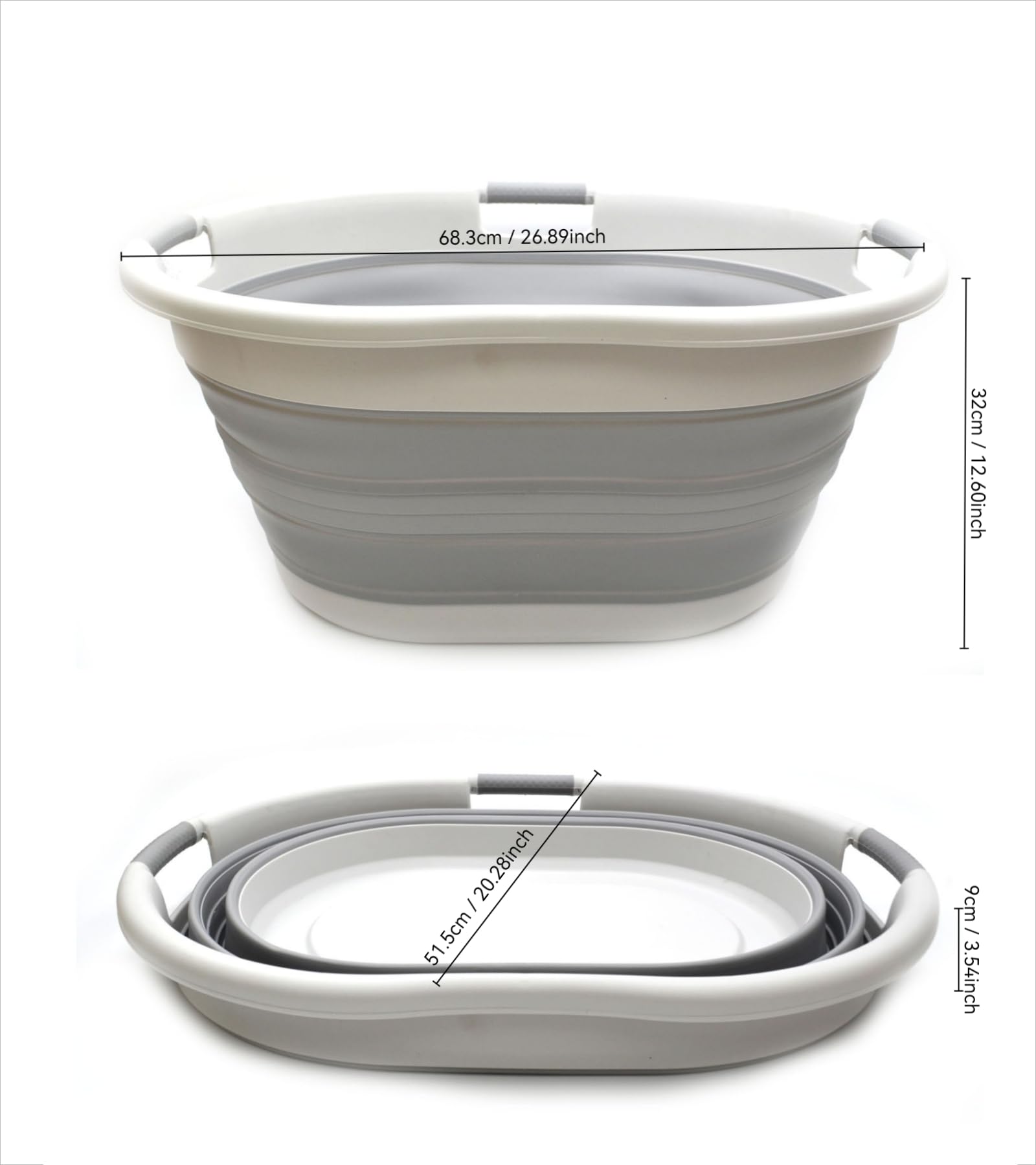 Portable Wash Tub Sammart 2pcs Laundry Set Collapsible Plastic Laundry Tub  And Basket | Seychelles SAMMART Organizer