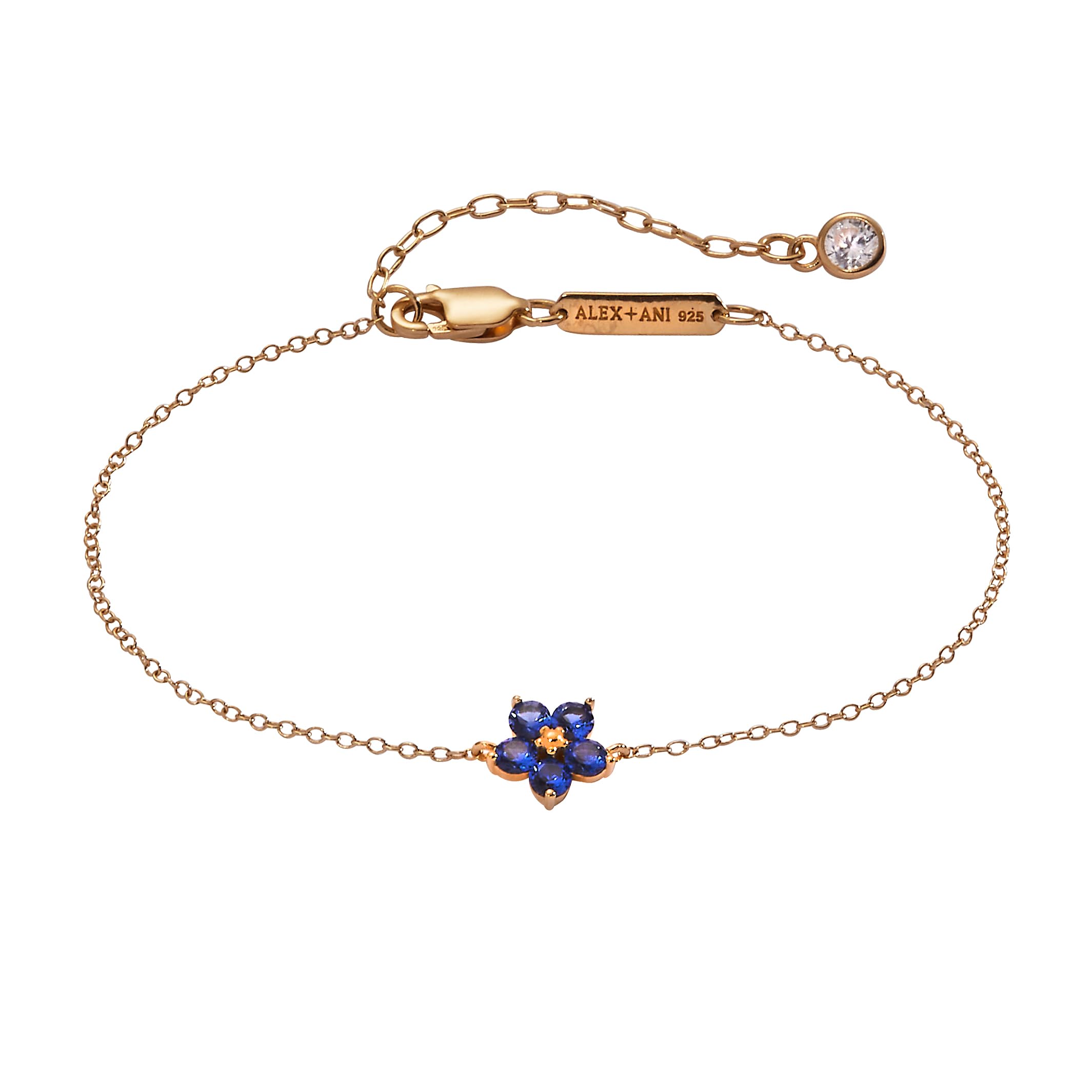 Alex and Ani Crystal Forget-Me-Not Flower Jewelry Bracelet