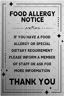 Food Truck Accessories Tin Signs Food Allergy Safety Notice Metal Tin Sign If You Have A Food Allerdy Or Special Dietary R...