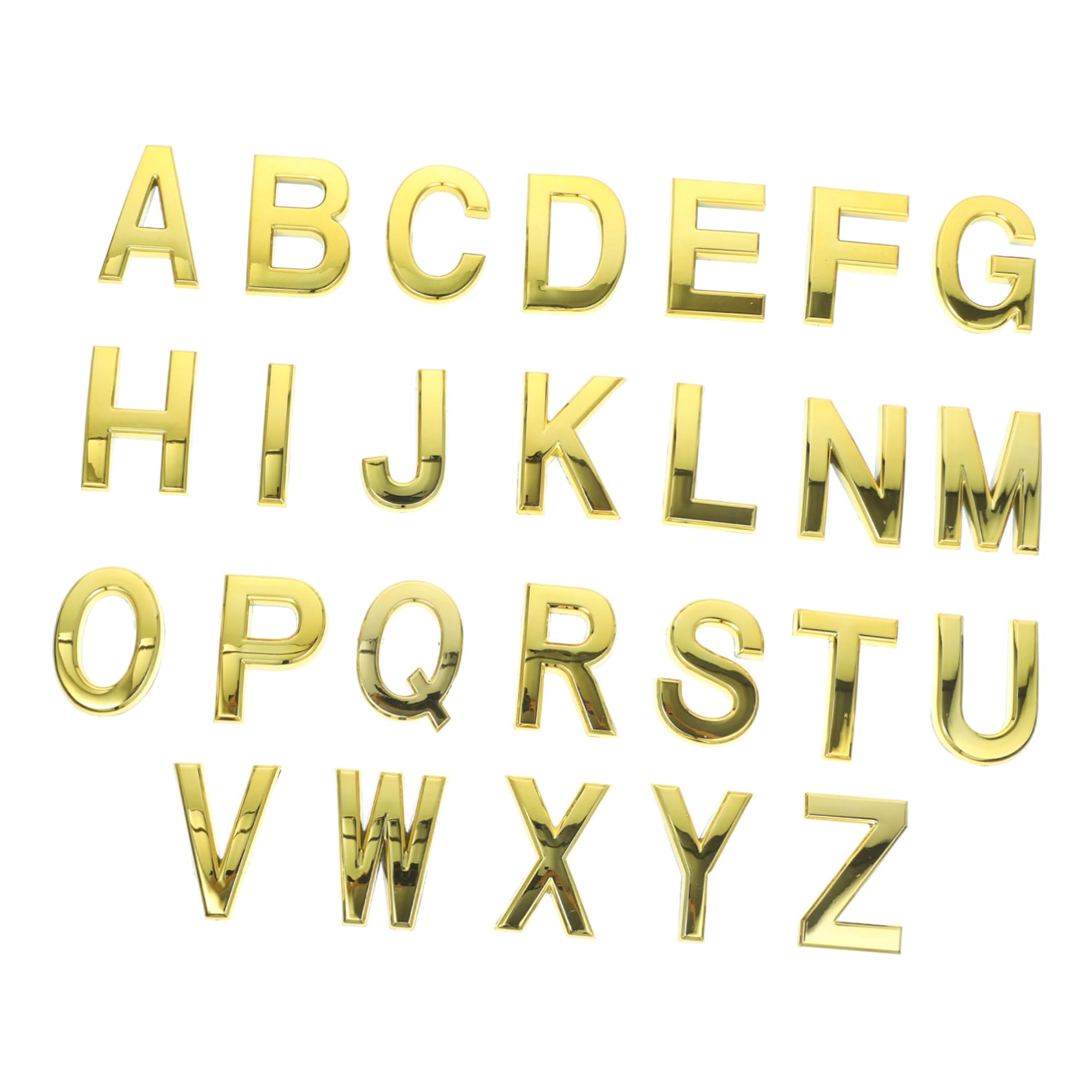 Lettres adhésives pour porte dorées Lurrose en ABS rigide au design architectural