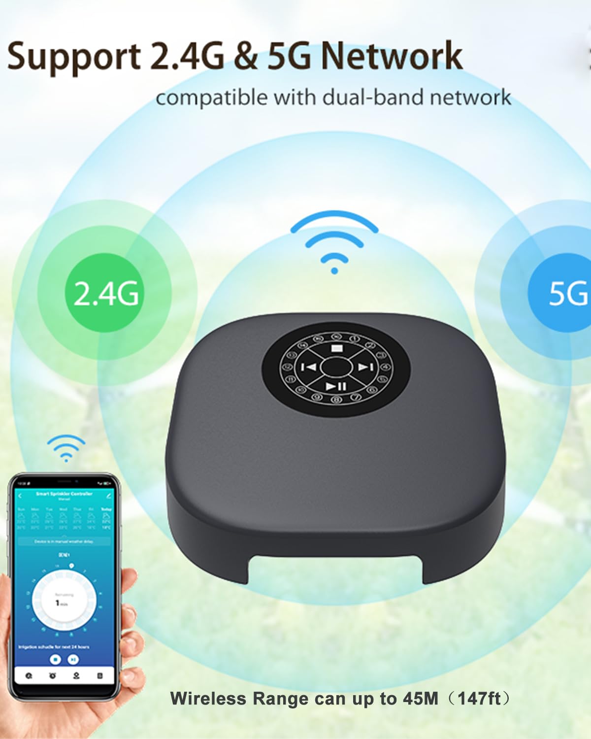 Haozee Controller intelligente per irrigatori WiFi,Controller per irrigatori a 16 zone,Controller del sistema di irrigazione