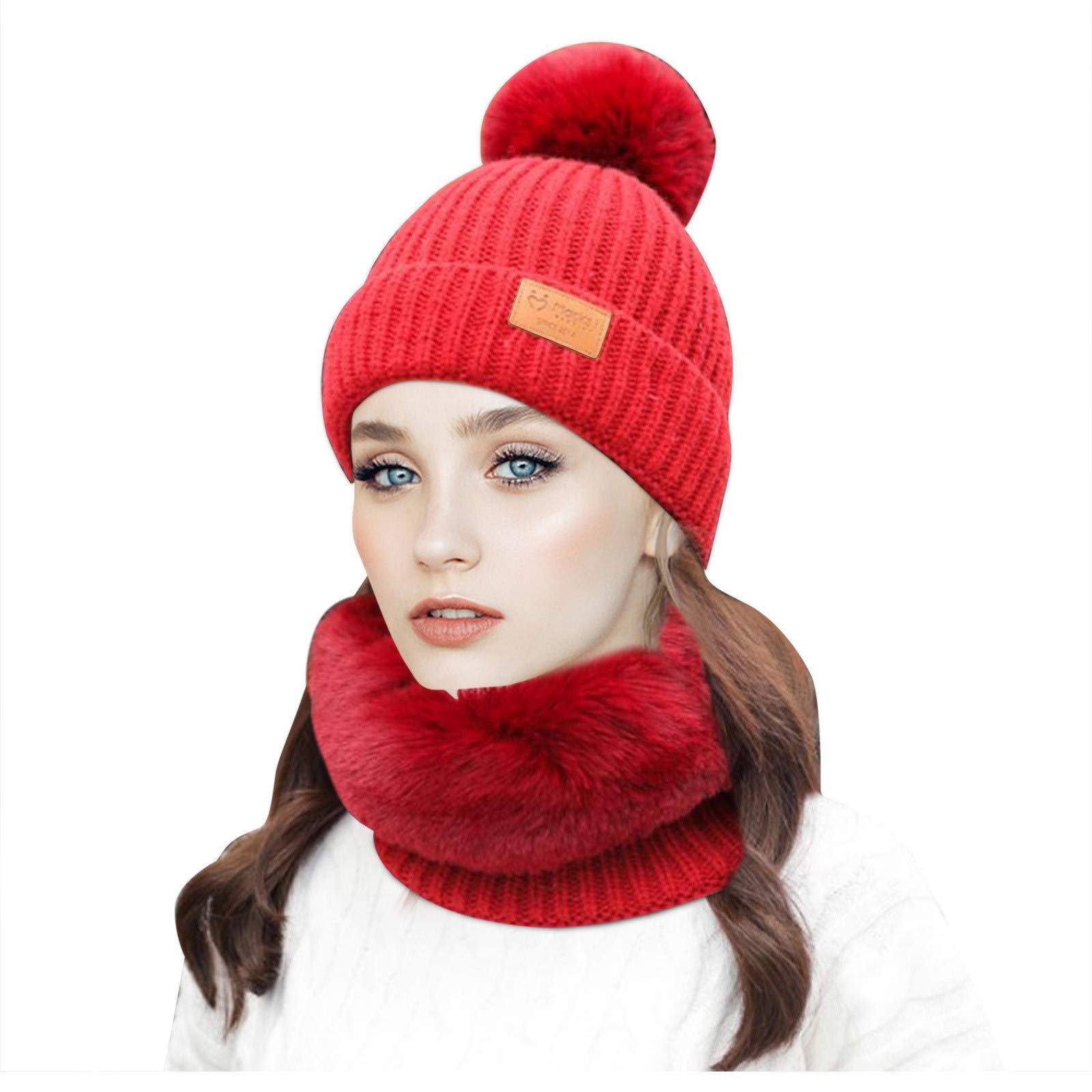 Satin Caps for Women Black Womens Baseball Cap Solid Winter Collar Thick Women Set Fashion Hat Hat Knit Earmuff Warm Baseball Caps Fascinators for Women Navy and Navy Fascinator