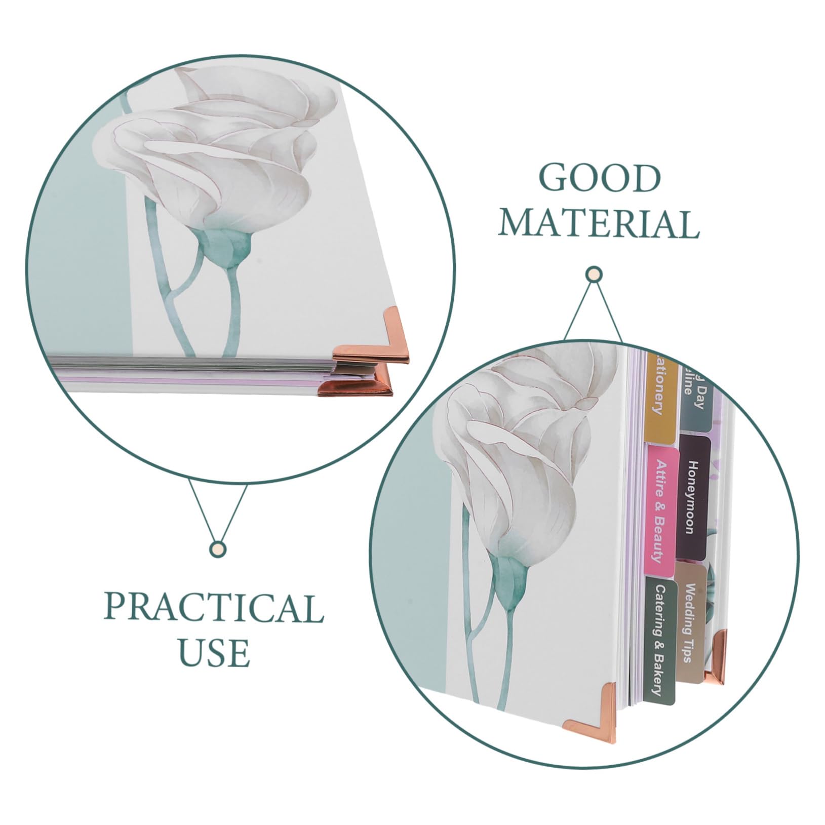 ABOOFAN Detailliertes Hochzeitsplanerbuch mit Budgetplaner und Zeitplan Wedding Journal Organizer für Braut Verlobungsgeschenk Umfassendes Notizbuch zur Perfekten Hochzeitsvorbereitung