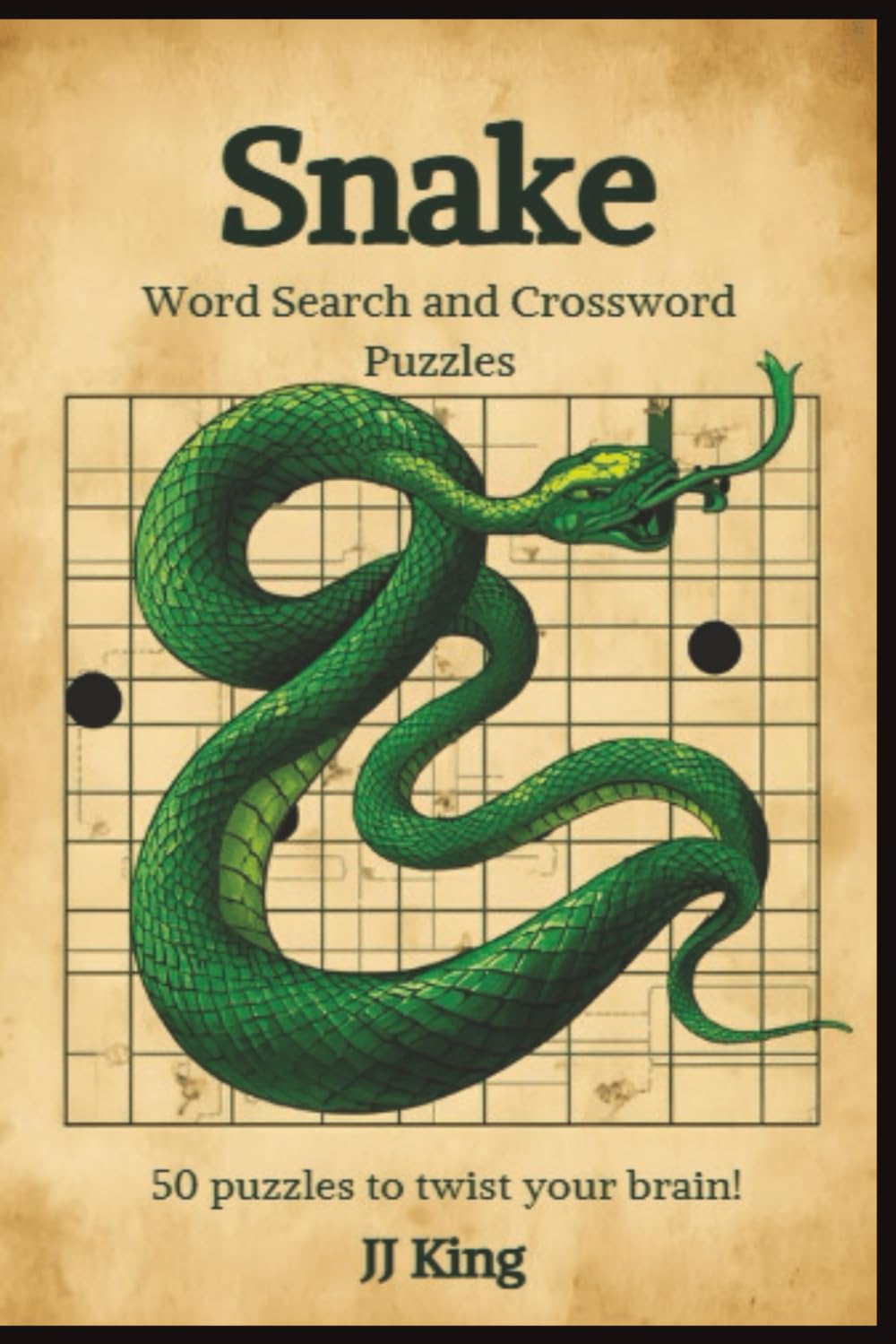 Snake Word Search & Crossword Puzzles: 50 Puzzles to Twist Your Brain