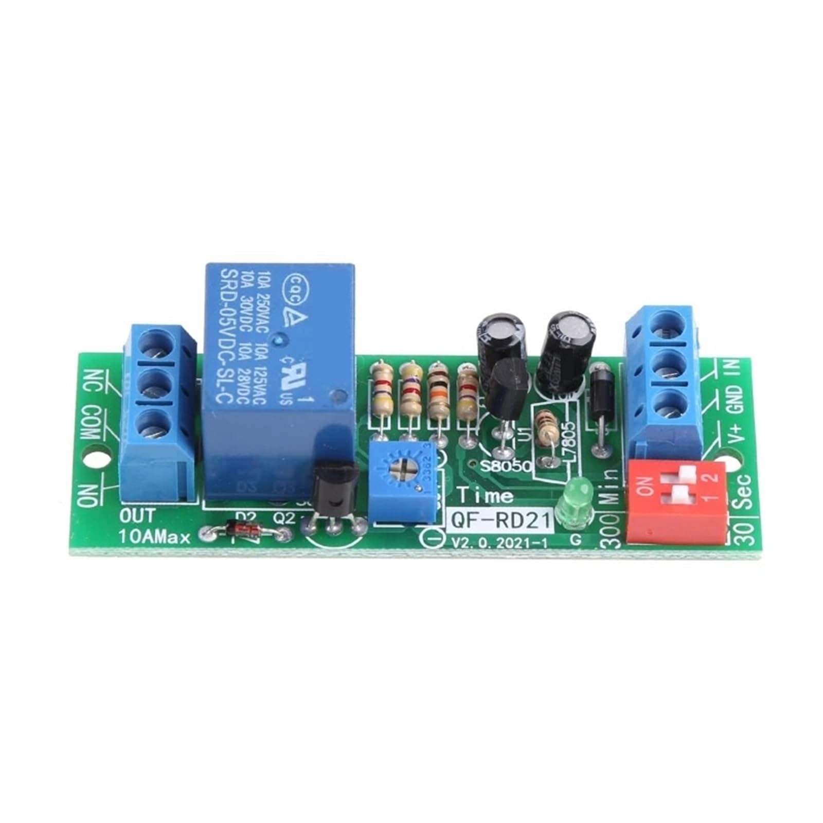 Module anti-redémarrage 5V QF-RD21 pour stopper les coupures brutales via relais temporisé