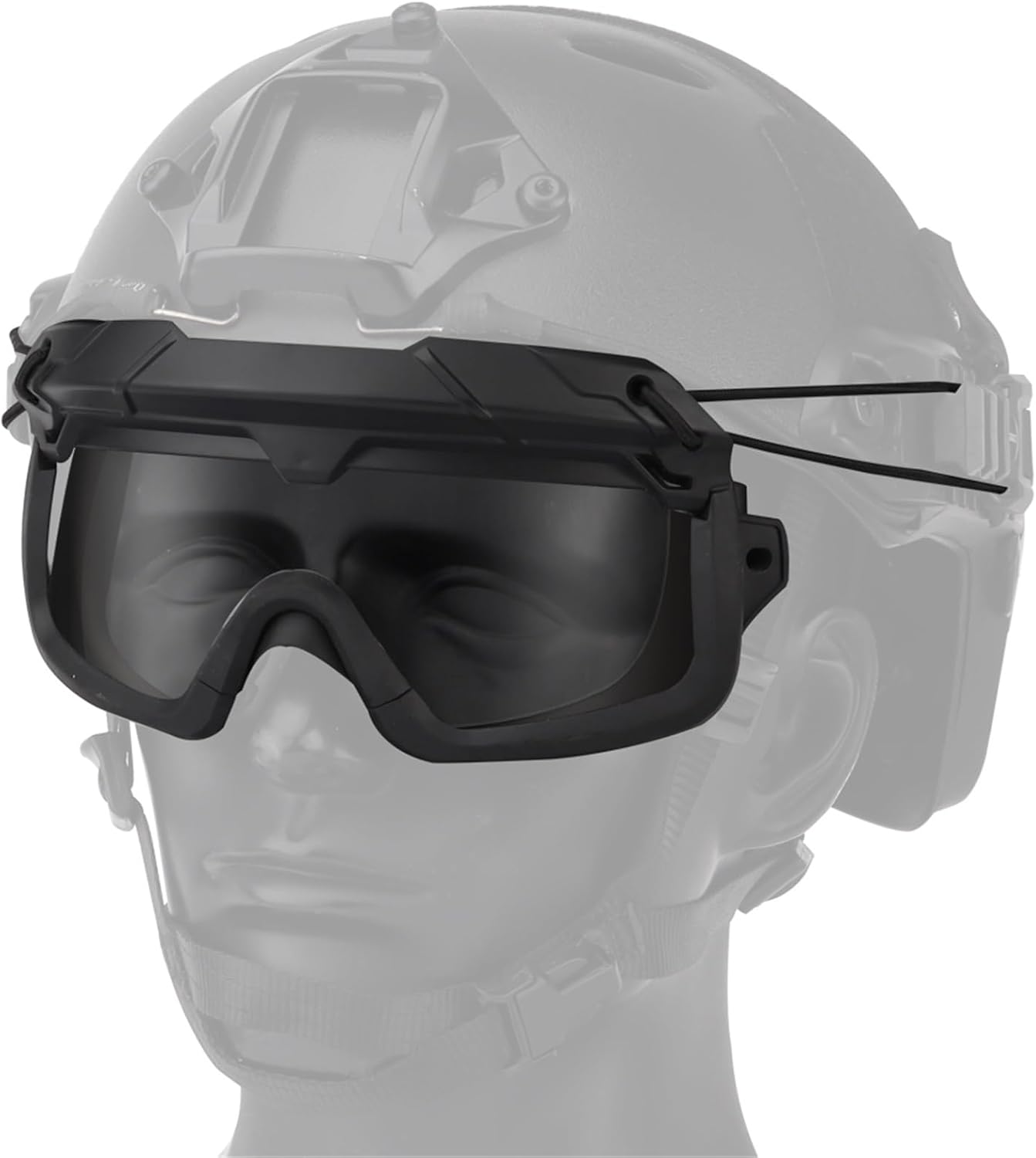 Tactical Helmet Airsoft Set with Helmets Cover, Communication Headset, Signal Light for CS Hunting Cosplay Gear