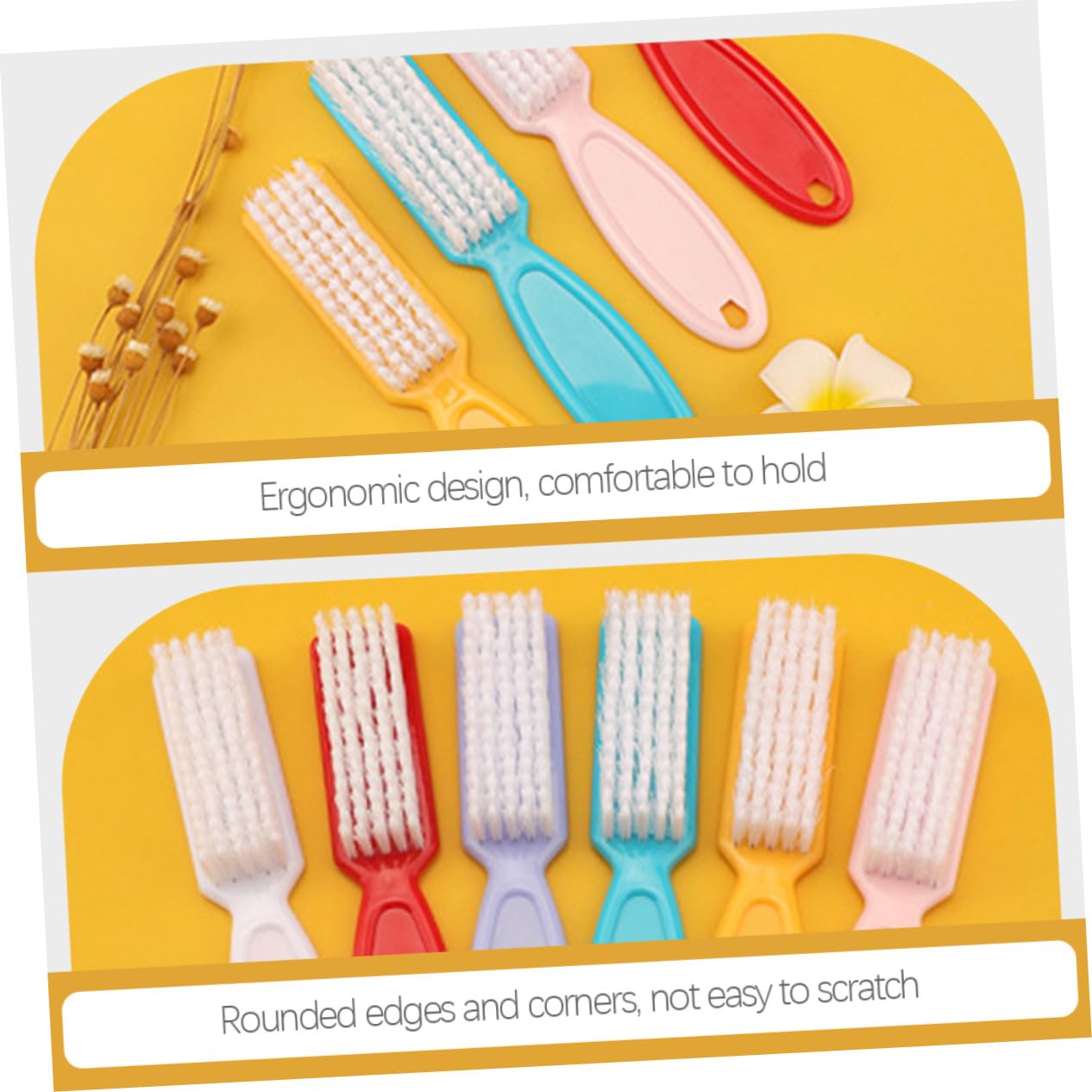 24 Piezas Cepillo de Uñas Agarre Manual de Cepillo Limpiador de Uñas Herramienta de Pedicura para Limpieza de Manicura para Salón Color Aleatorio