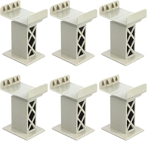 Miniatura 8 de Ioffersuper 12 piezas de accesorios de ferrocarril, muelle de puente de tren, soportes de múltiples niveles, bloques de alto nivel, compatibles con