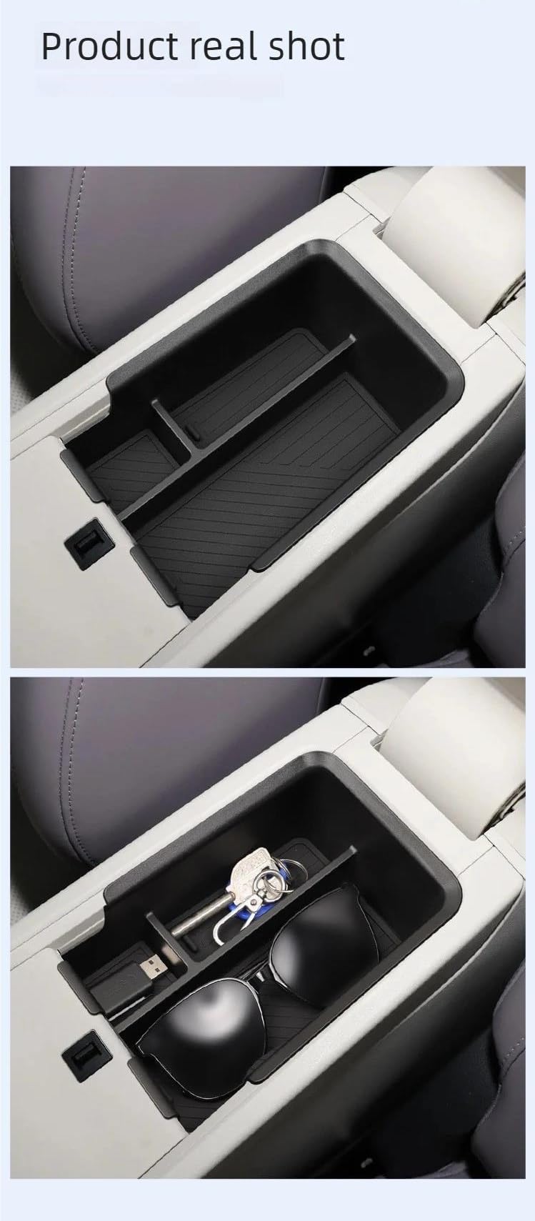 Für MG 4 MG4 EV Urban 2026 Auto Aufbewahrungsbox Armlehne Mittelkonsole Organizer Fach Verstauen Aufräumen Mittelkonsole Aufbewahrungsbox(Console Lower Tray)