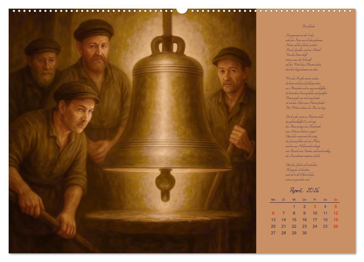Gedichte. Die berühmtesten deutschsprachigen Verse (hochwertiger Premium Wandkalender 2026 DIN A2 quer), Kunstdruck in Hochglanz: Poetische Meisterwerke der deutschen Lyrik (CALVENDO Kunst)