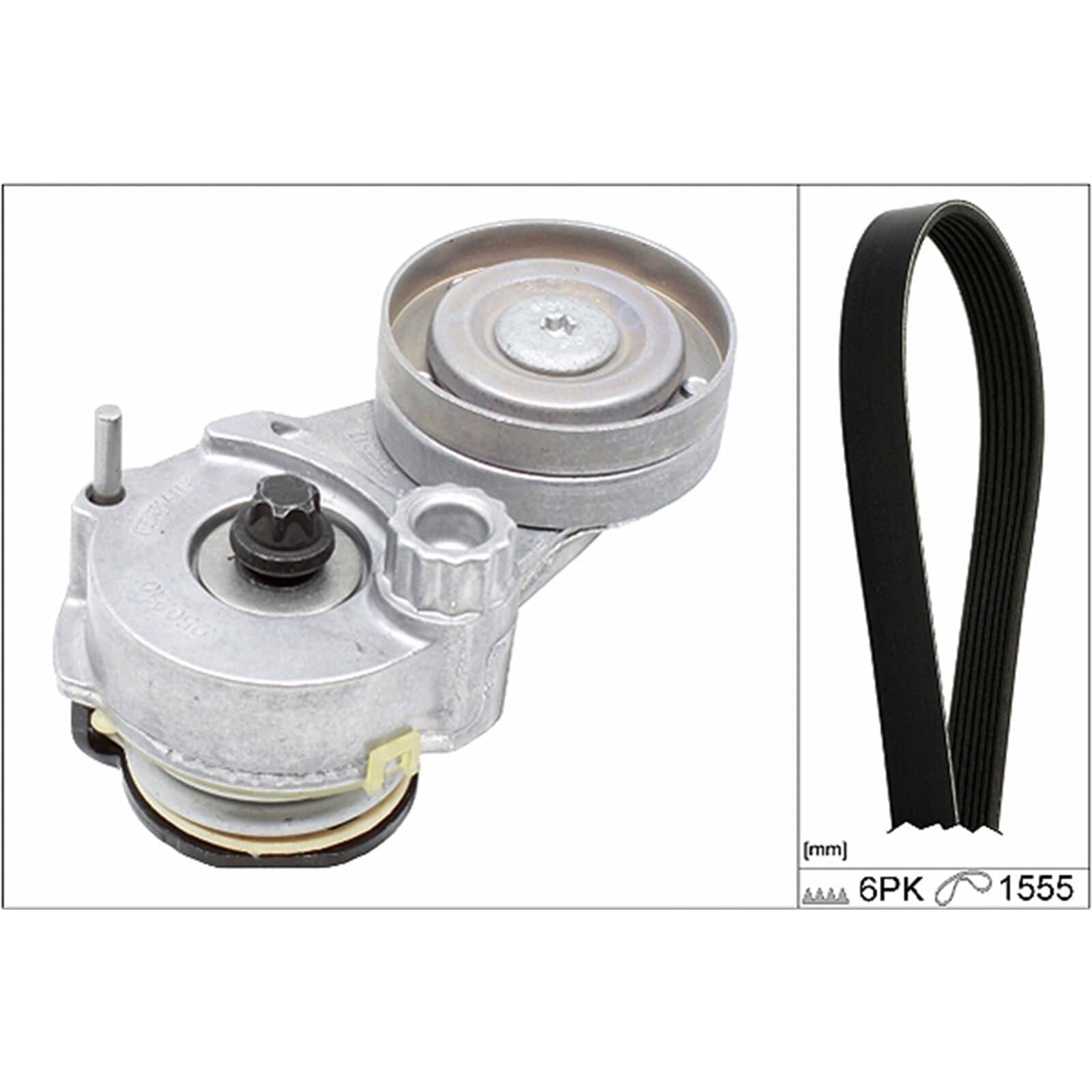 INA Kit Cinghie Poly-V 529 0327 10 1555mm Compatibilità con OPEL ASTRA J INSIGNIA INSIGNIA Station wagon, CHEVROLET ORLANDO J309