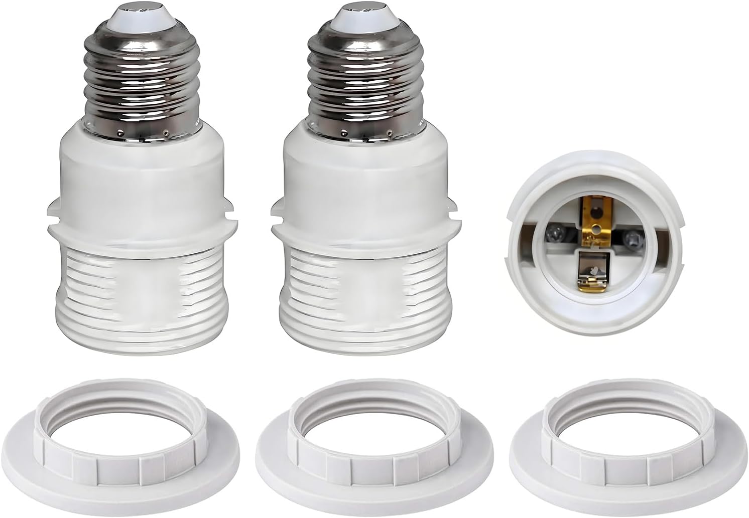E26 - E26 Socket Extender TWDRTDD E27/E26 to E27/E26 Lamp Holder Adapter (3 Pack)