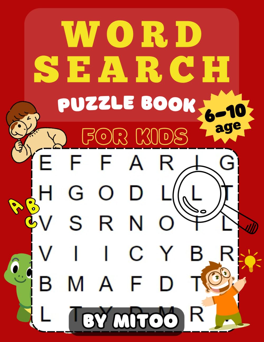 word search for kids ages 6-10: 100+ Search and Find Words Activity Book Large Print Word Puzzles With Multiple Themes