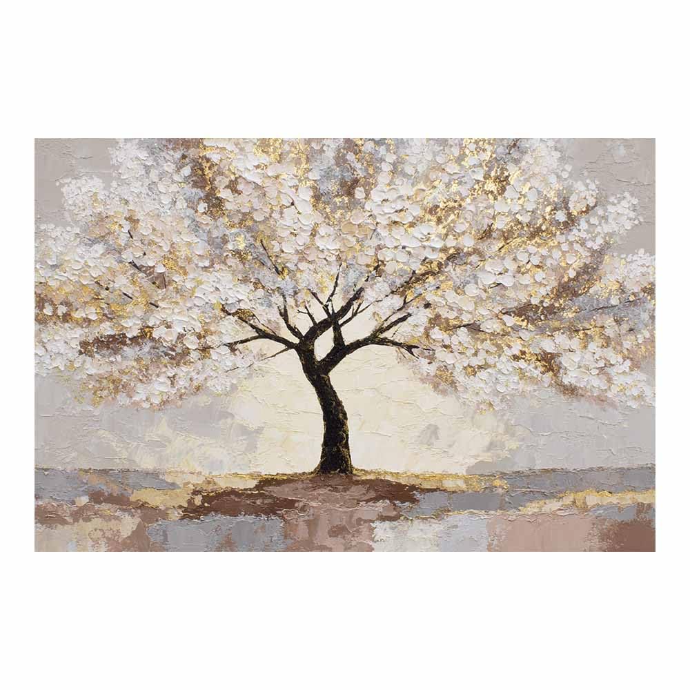 HOQIU Tree Of Life Wall Art Elegants Golden Tree canvas prints, nature wall art, for Bathroom Home Office Decor(Multicolor)-70x100cm Unframed