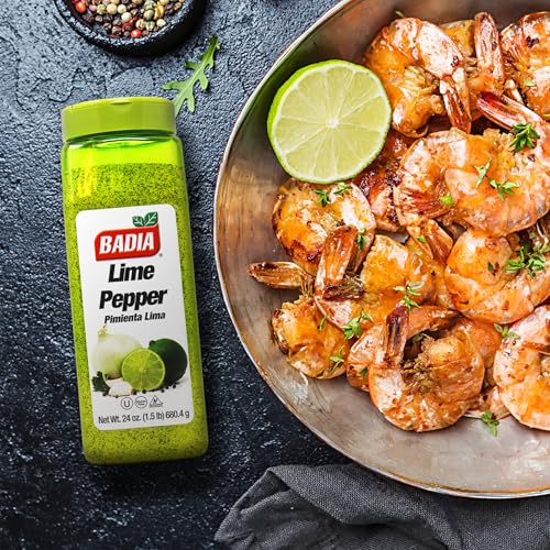 Image of Badia Lime Pepper Seasoning, 24 oz - Pepper Zesty Citrus Blend | Bright lime, pepper, garlic, and onion seasoning ideal for chicken, seafood, vegetables, marinades, and grilling