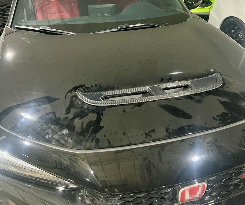 For Honda Civic TypR Hatchback FL5 Front Hood Vent Scoop Cover Replacement Carbon Fiber