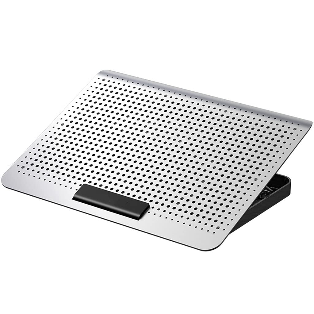 Gaming-Laptop-Kühler, leiser Ventilator, Metall-Kühlpads, Port, tragbar, verstellbar, Notebook-Ständer für 30,5 - 40,6 cm (