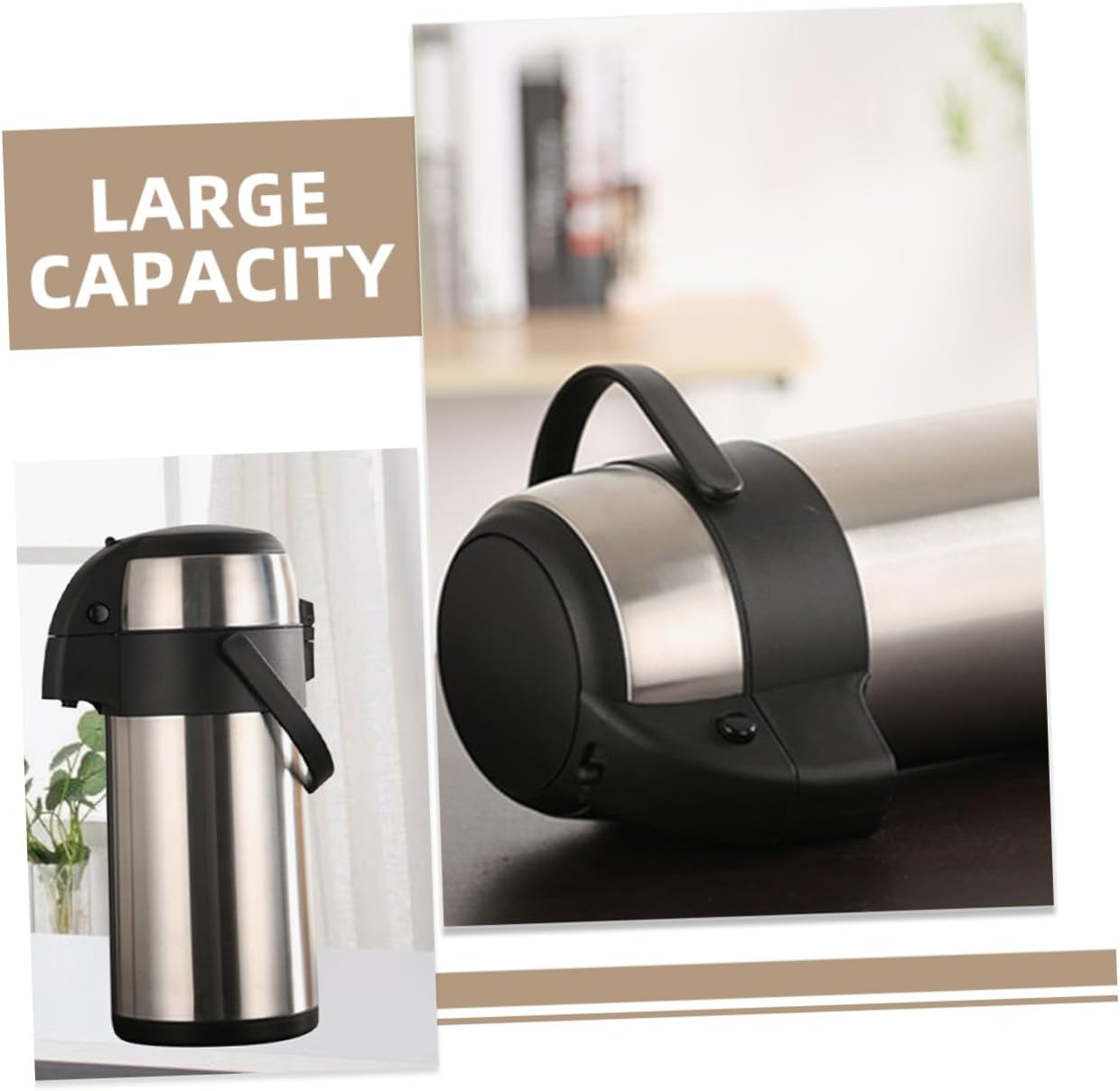 Stainless Steel Insulated Water Kettle Pressure Pot for Home Use for Tea Coffee and Hot Beverages Stylish Convenient and Heat Retention