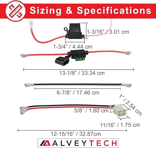Miniatura 3 de AlveyTech Paquete de baterías de 36 V y 15 Ah para Razor MX500 Dirt Rocket Bike (con arnés de cableado)  Juego de baterías de repuesto de 36