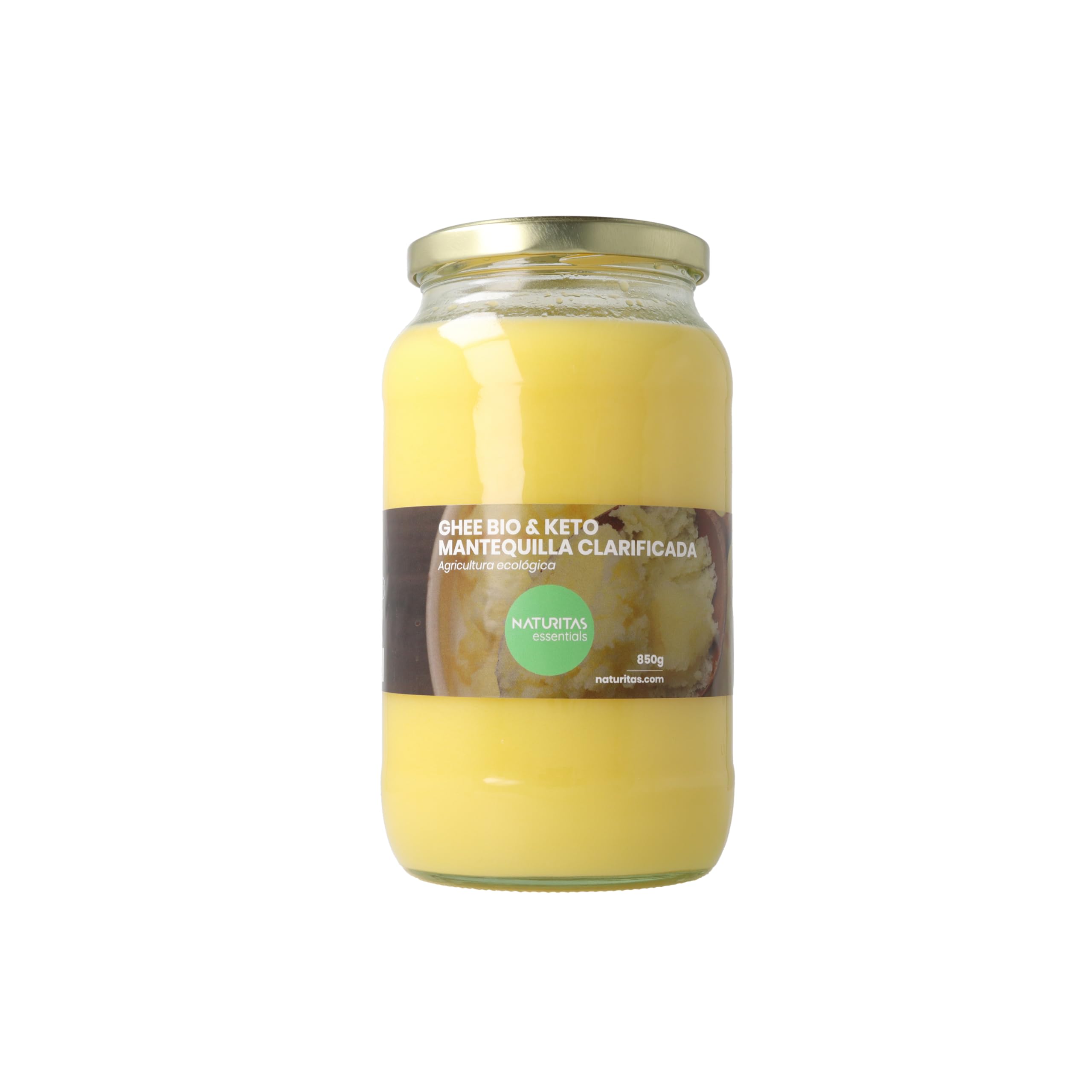 Naturitas Essentials Ghee Mantequilla Clarificada BIO 850 g Leche de Vaca Ecológica Sin Lactosa