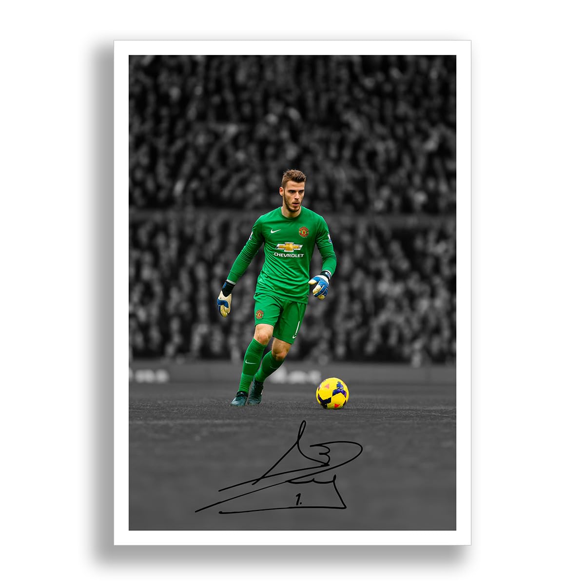 David De Gea Manchester United Legend Signed Photo Poster Print Picture Display Autograph Memorabilia for football fans Gift Man Utd (A4 poster only)