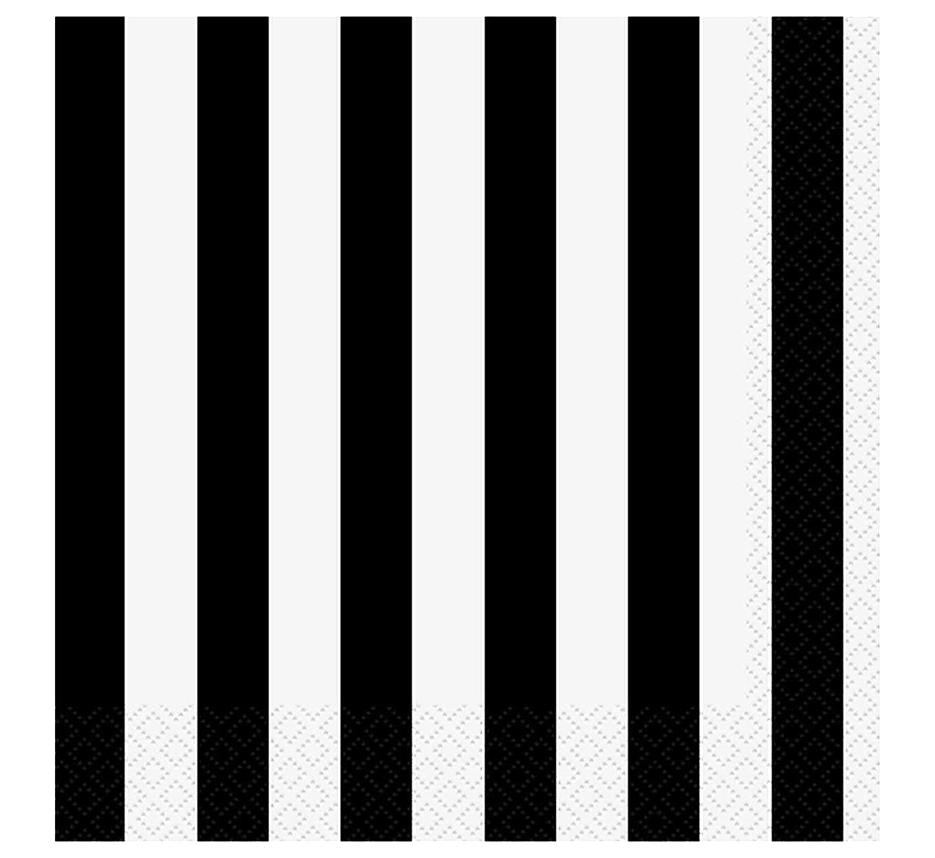 Black & White Stripe Large Napkins | Wedding Napkins | Birthday Party | Circus | Carnival | Pack of 20 Paper Napkins-picture-13