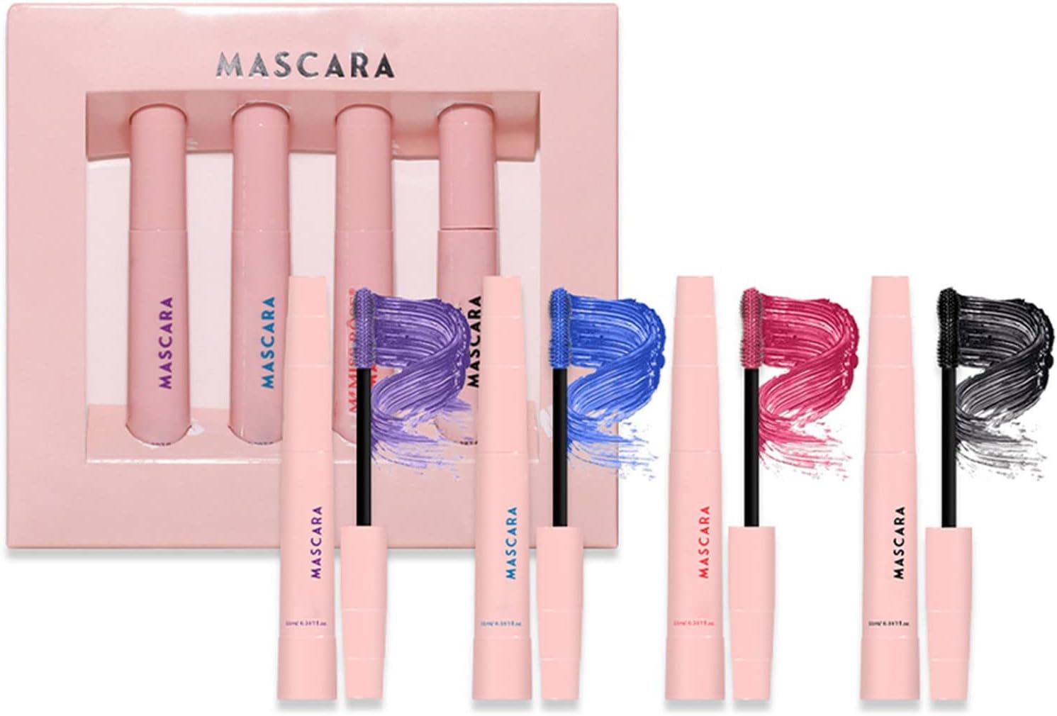 Color Mascara Set Colored Mascara 4 Pack Waterproof And Smudgeproof