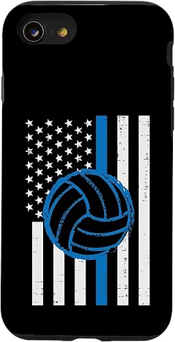 Miniatura 18 de US Flag Blue Line Volleyball Vintage Patriotic Police Cop Case for iPhone 17