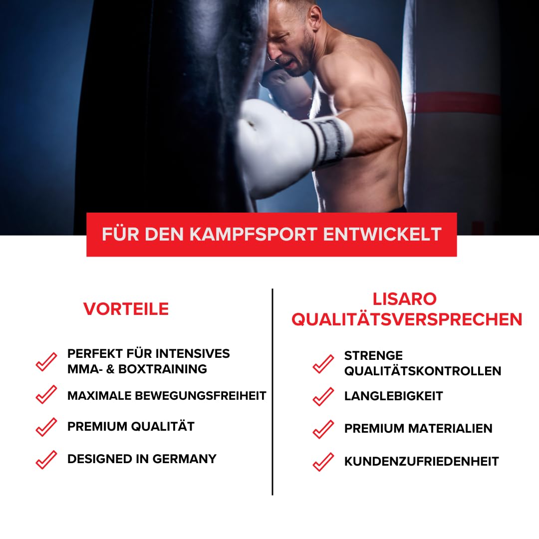 Lisaro® Ohrenschutz für MMA, BJJ & Ringen – Verstellbarer Earguard Kopfschutz mit Kinnriemen – Atmungsaktiv, Soft Padding, Geräuschdurchlässig – Profi Headgear für Training & Wettkampf