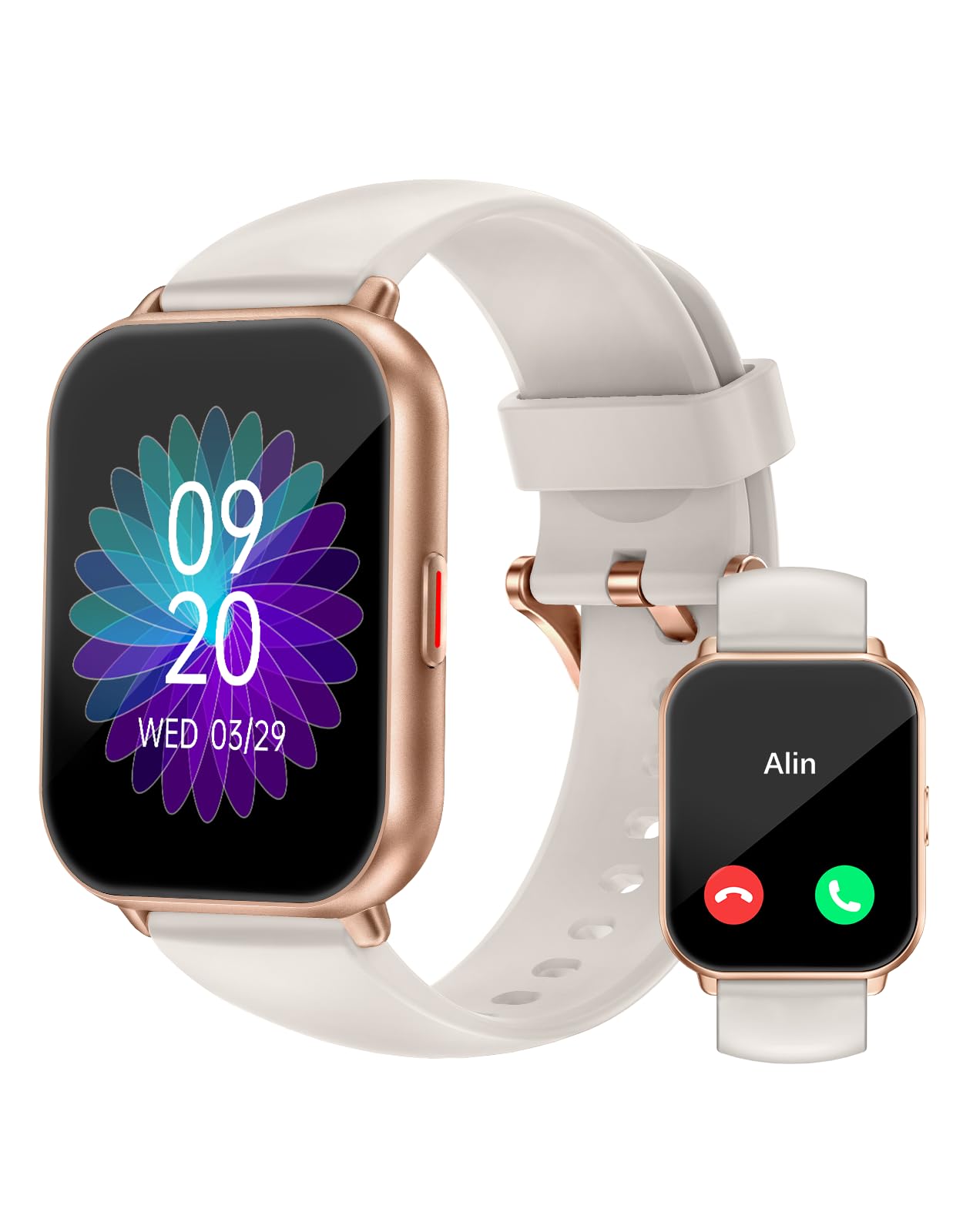 RUIMEN Smartwatch mit Telefonfunktion,Smartwatch für Damen Herren HD-Touch Screen Fitnessuhr mit SpO2-Überwachung Pulsuhr Schlafmonitor Schrittzähler Uhr Multi Trainingsmodi für Android iOS