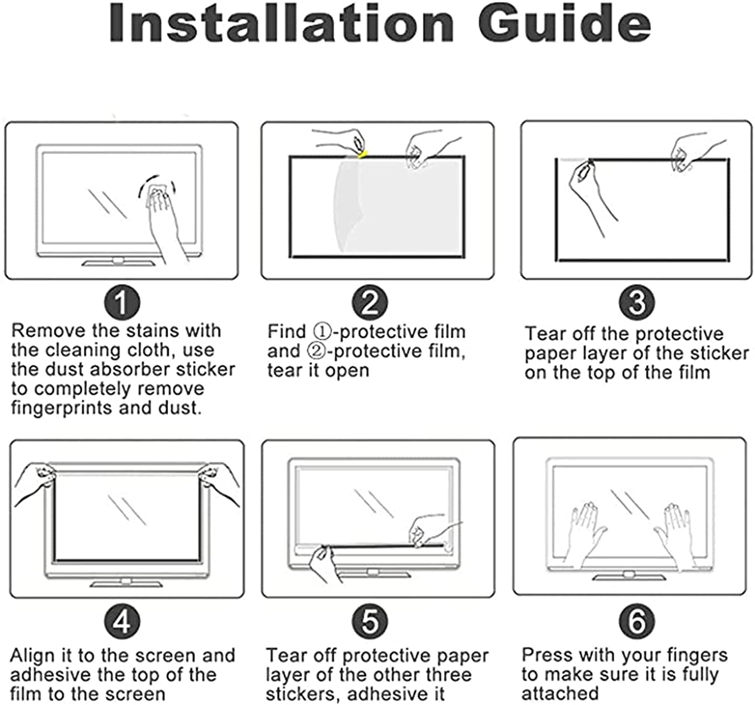 Protector de pantalla de TV antirreflejos de 55 pulgadas, protector de pantalla antiluz azul que filtra la luz azul [antirreflejos] [antiultravioleta] película protectora para LCD, LED, 4K OLED y QLED