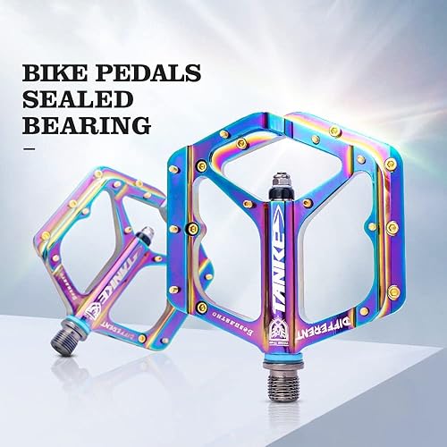 Miniatura 9 de Pedales de ciclismo, pedales de bicicleta fangzi coloridos pedales de bicicleta de carretera pedales de aluminio para bicicleta MTB