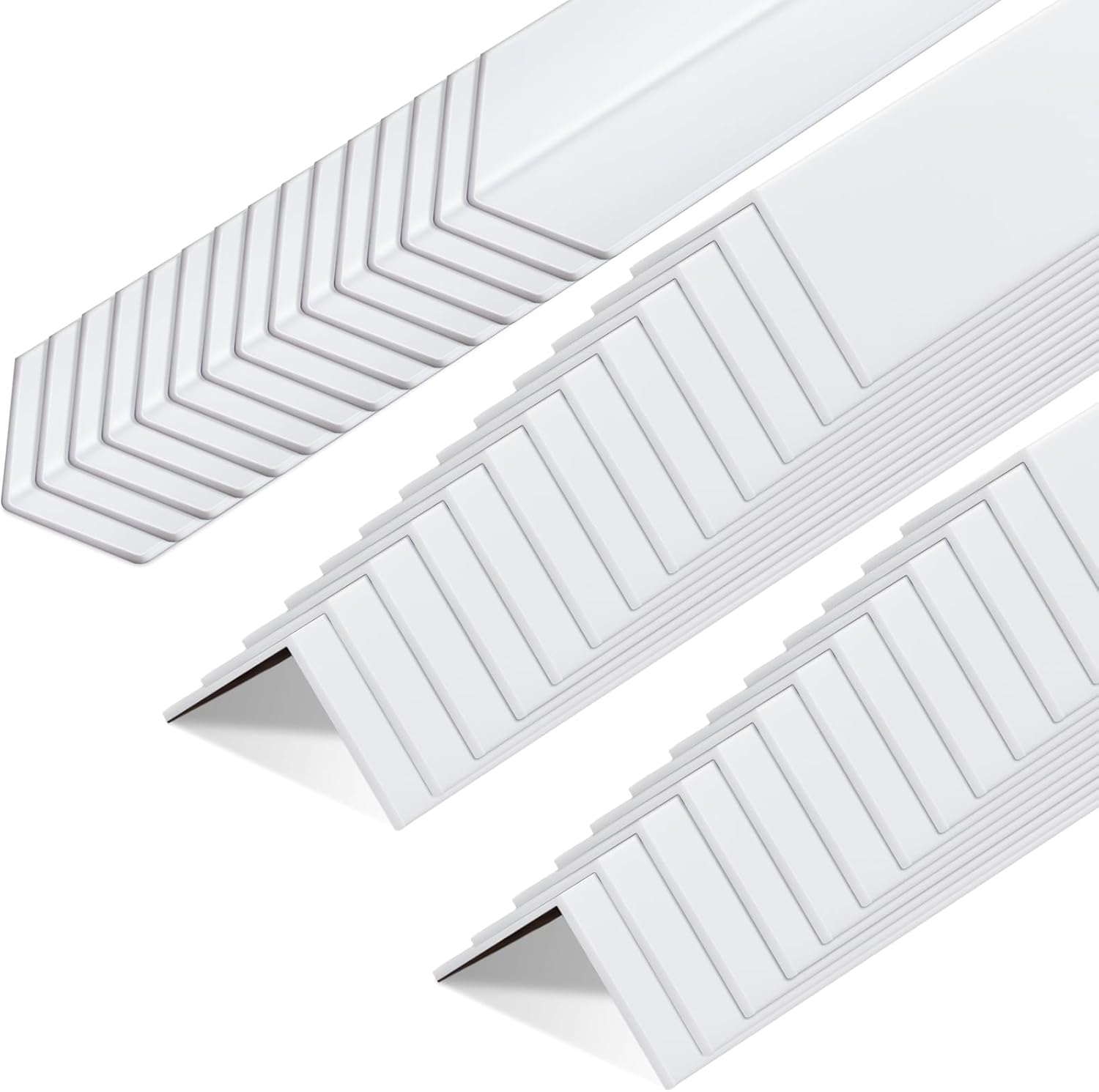 Sasylvia 40 Pcs Wall Corner Protector Guards, Vinyl 1-1/8 x 48 Inches Corner Trim Molding, Avoid Scratching Scuffs, Ease Install and Cleaning for Door Countertop Furniture Cabinet Protection, White 1-1/8 x 48 Inches White 40