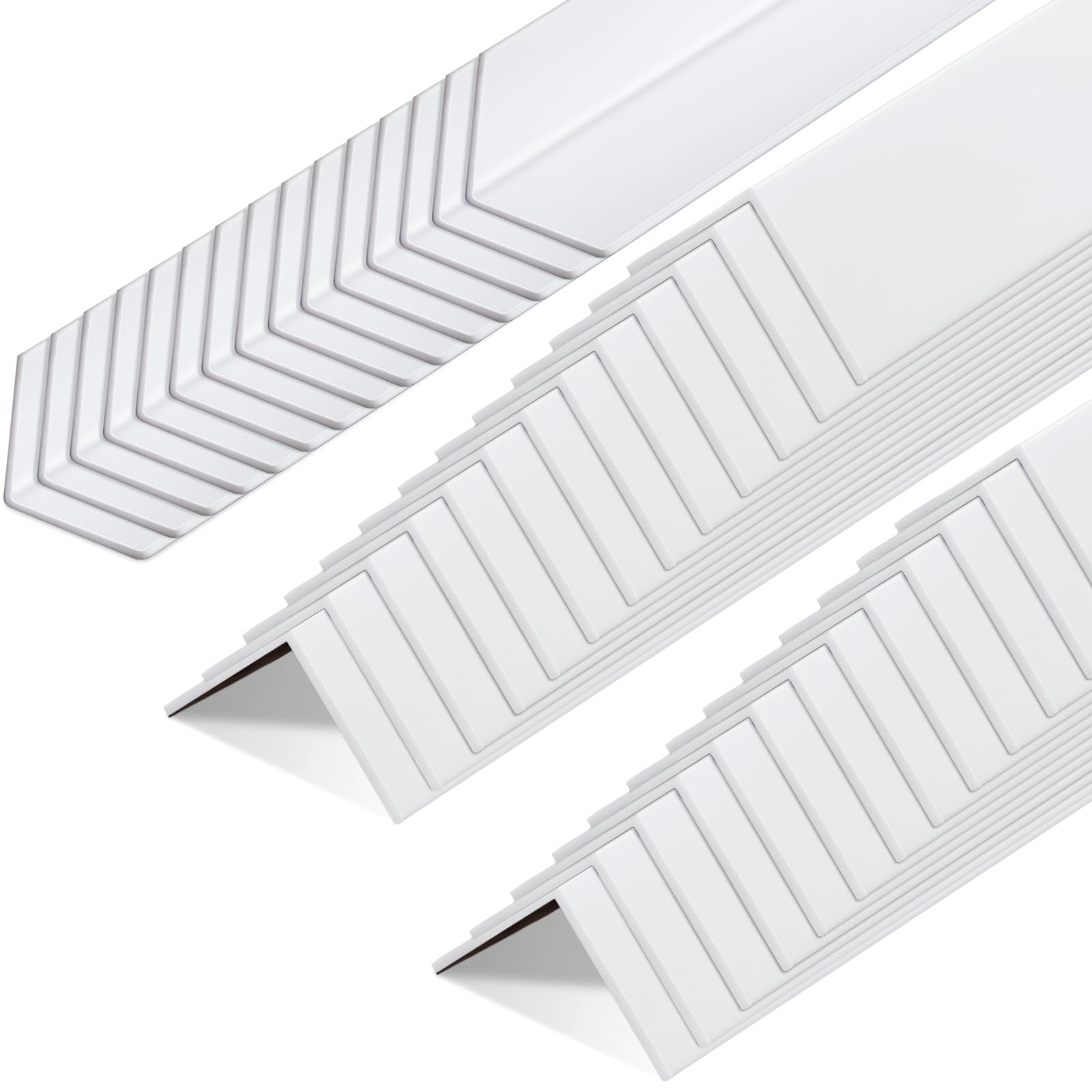 Sasylvia 40 Pcs Wall Corner Guards, Vinyl Trim,1-1/8 X 48 Inches,White